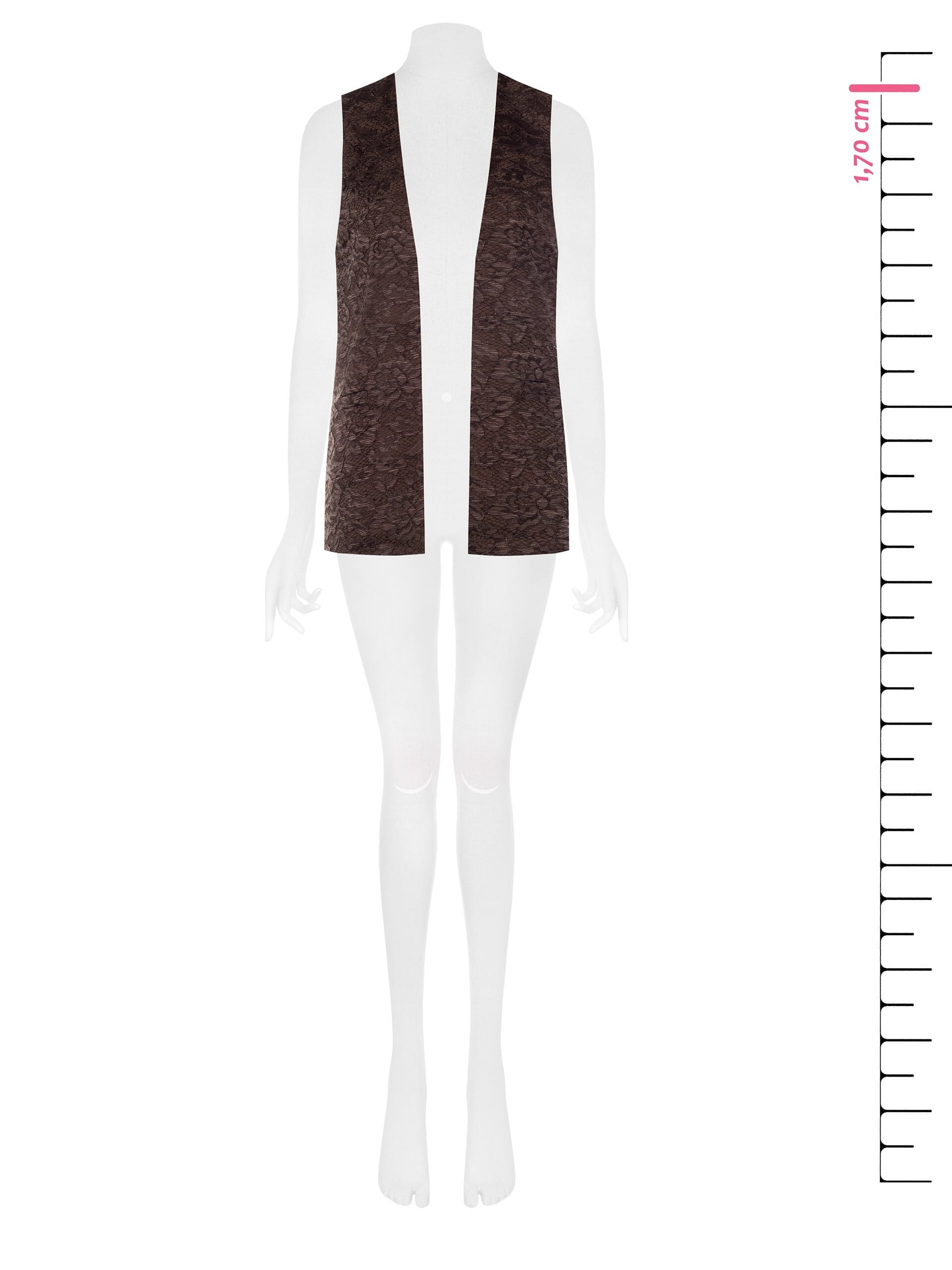 Long Open Lace Vest Rinascimento