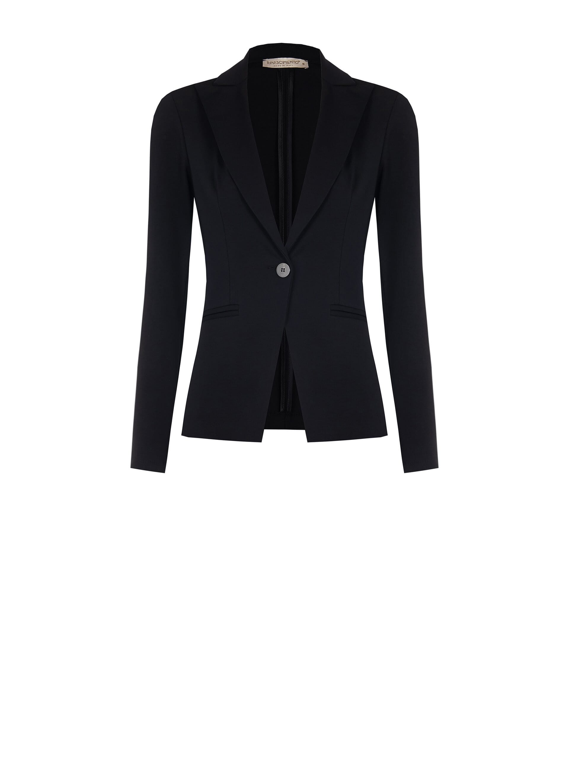 Rinascimento Cotton Blend Fitted Short Blazer Jacket