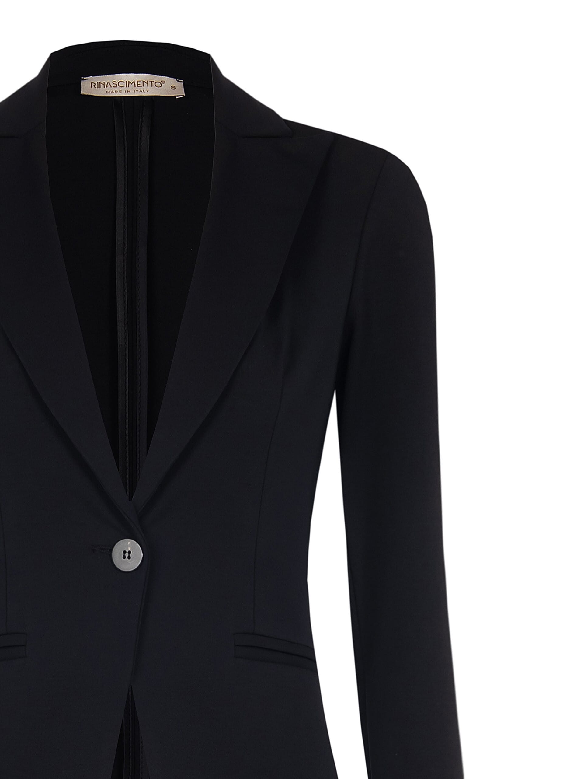 Rinascimento Cotton Blend Fitted Short Blazer Jacket