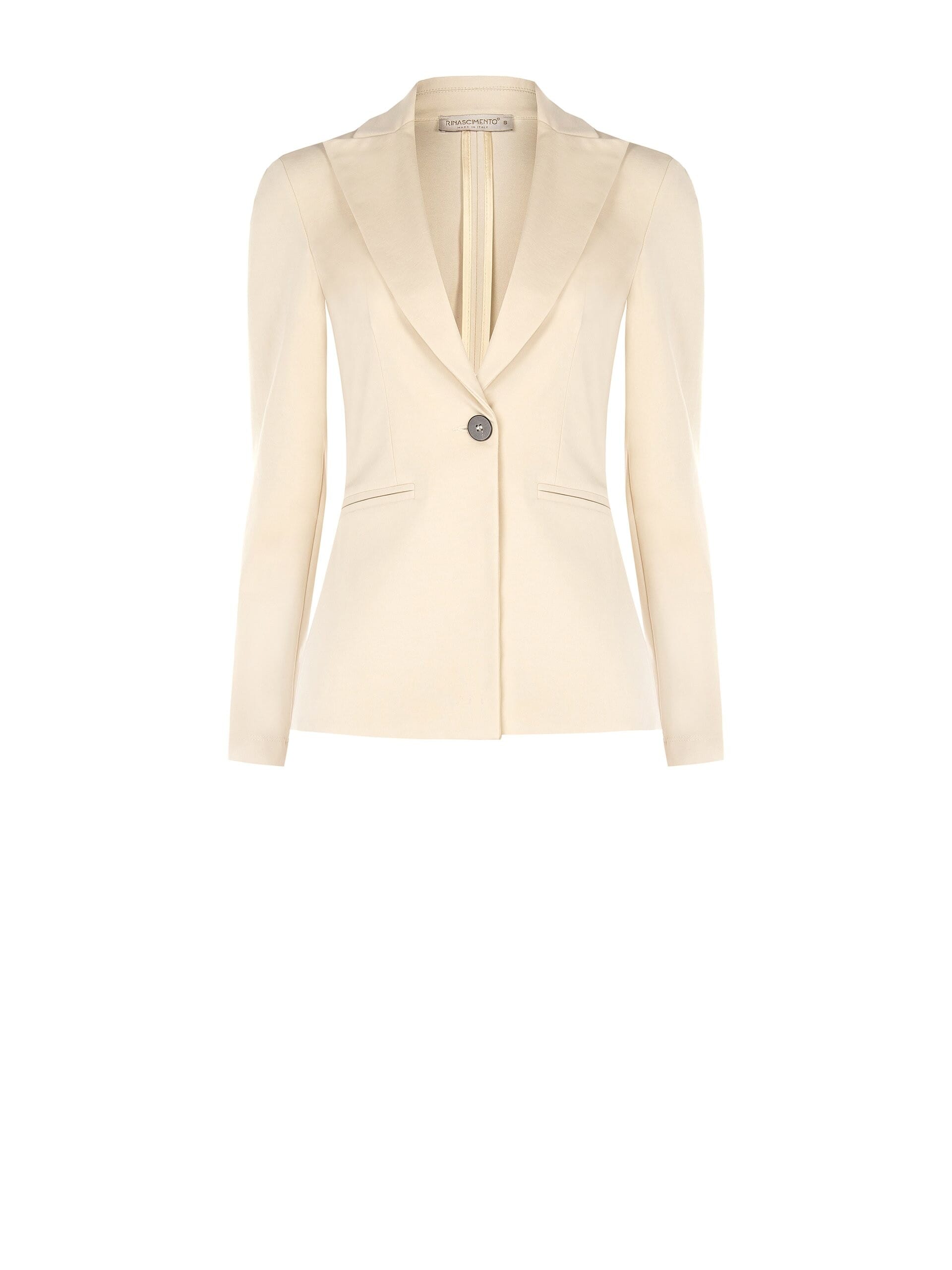 Rinascimento Cotton Blend Fitted Short Blazer Jacket