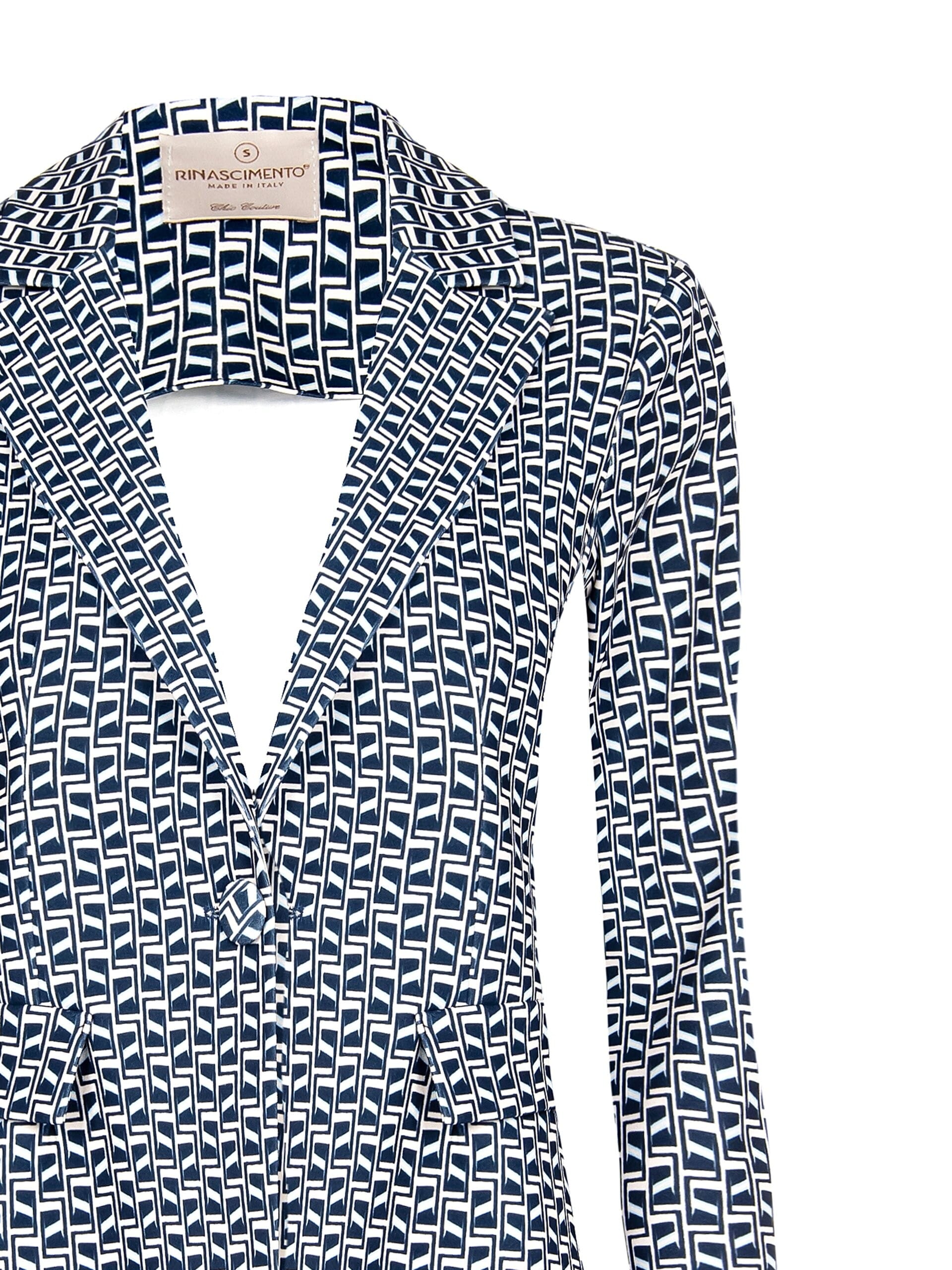 Rinascimento Printed Crepe Scuba Blazer Jacket