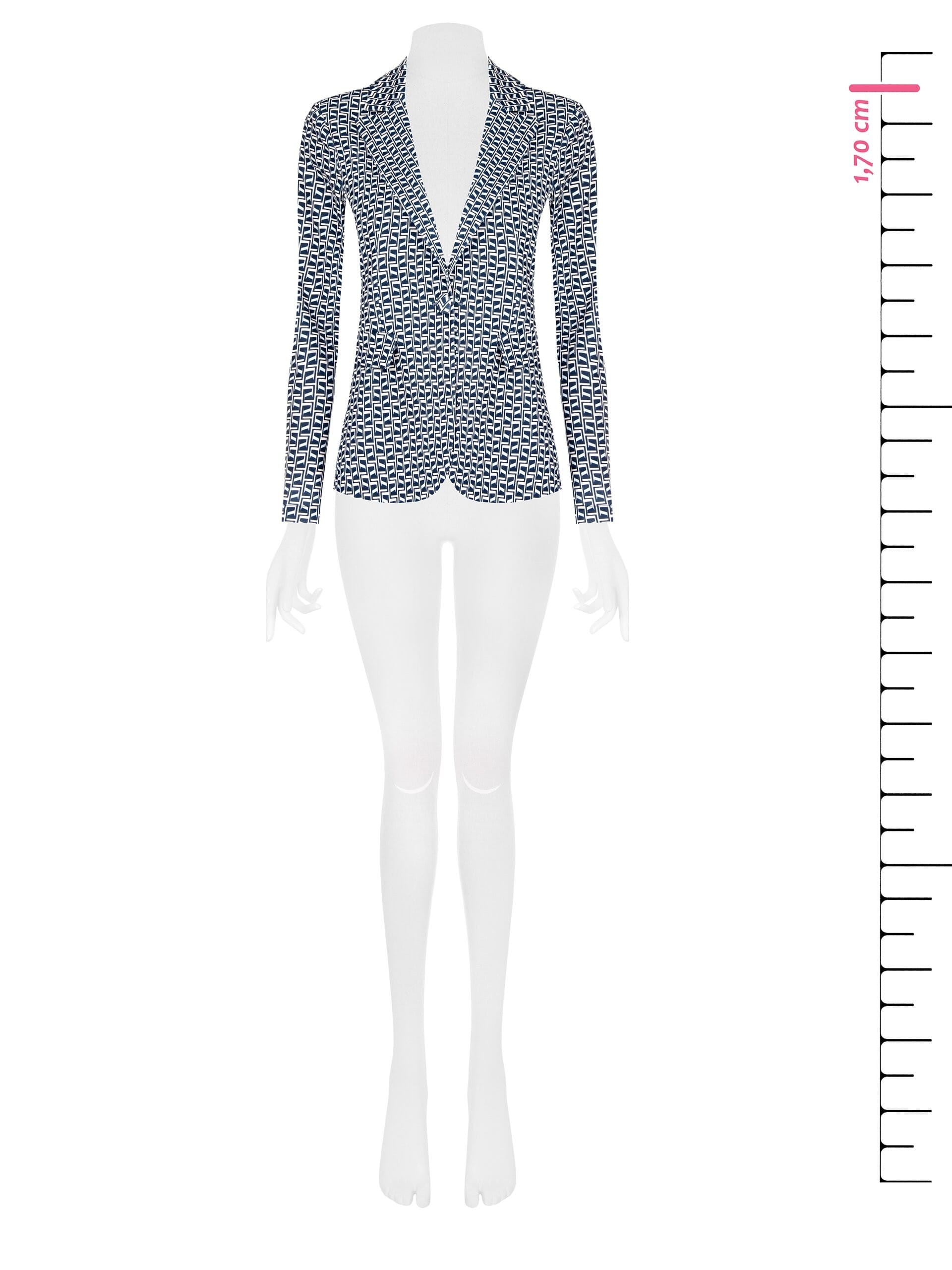 Rinascimento Printed Crepe Scuba Blazer Jacket