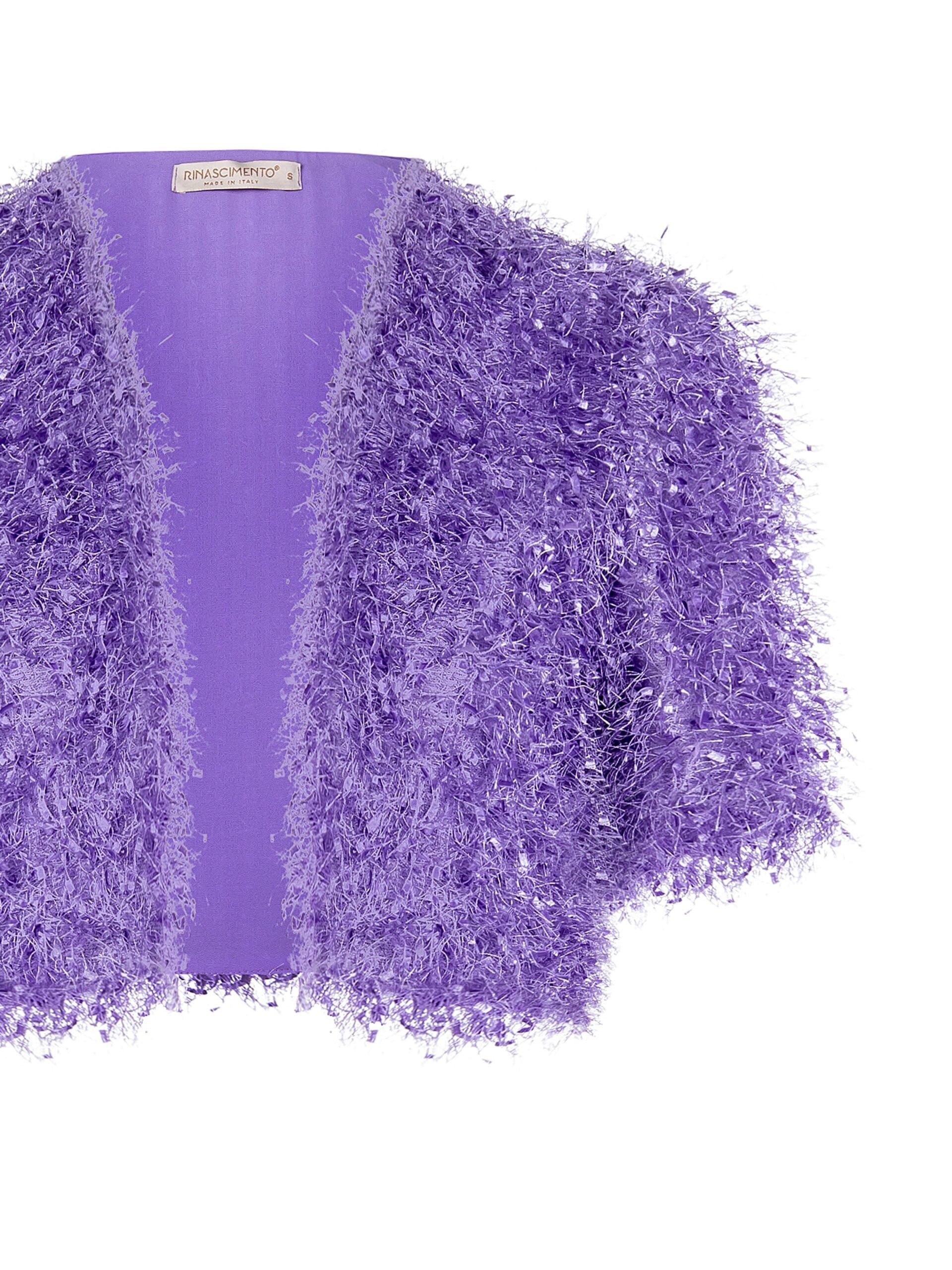 Rinascimento Feather Effect Stranded Open Shrug Bolero