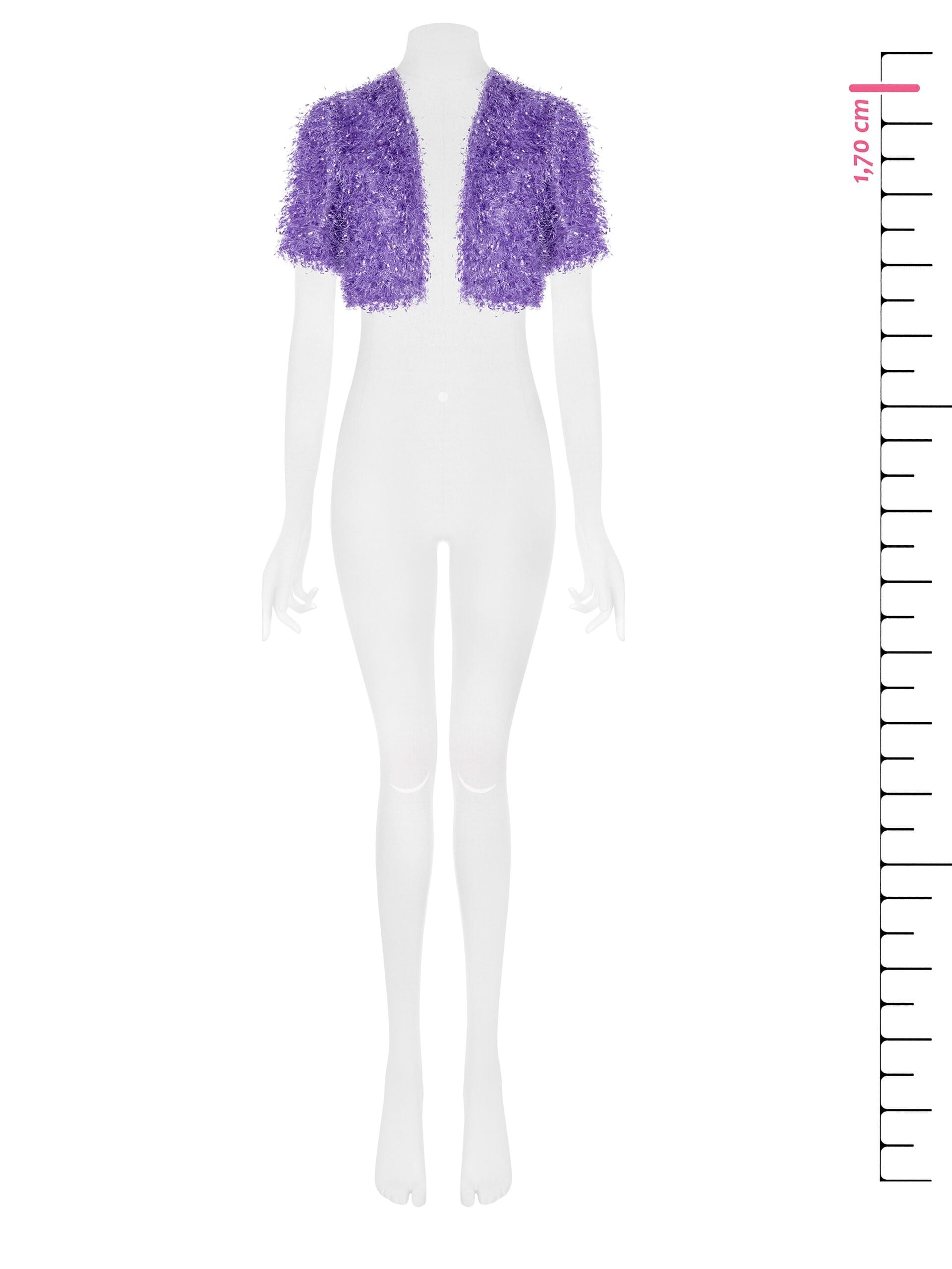 Rinascimento Feather Effect Stranded Open Shrug Bolero