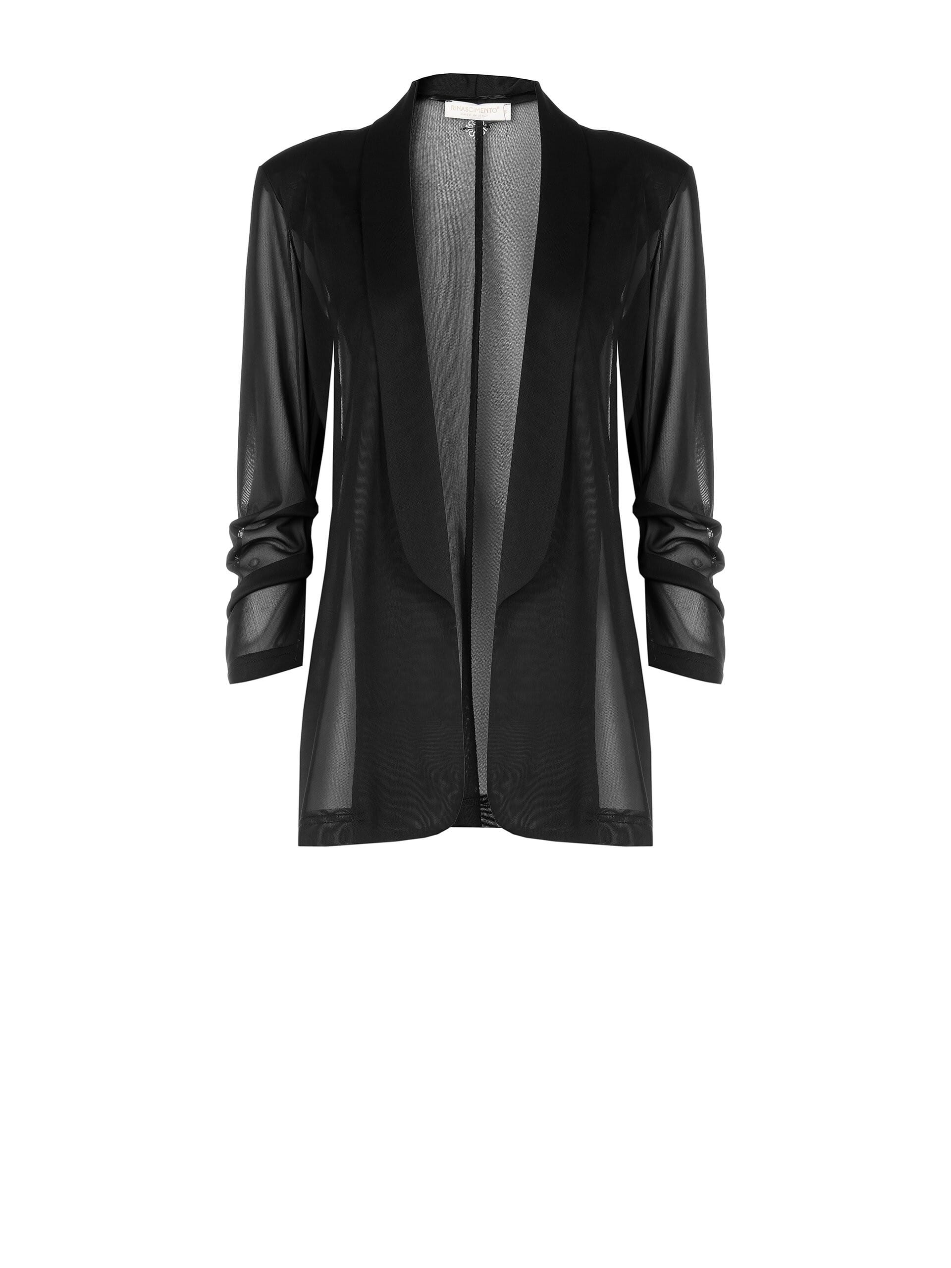 Rinascimento Open Tulle Stretch Blazer Jacket