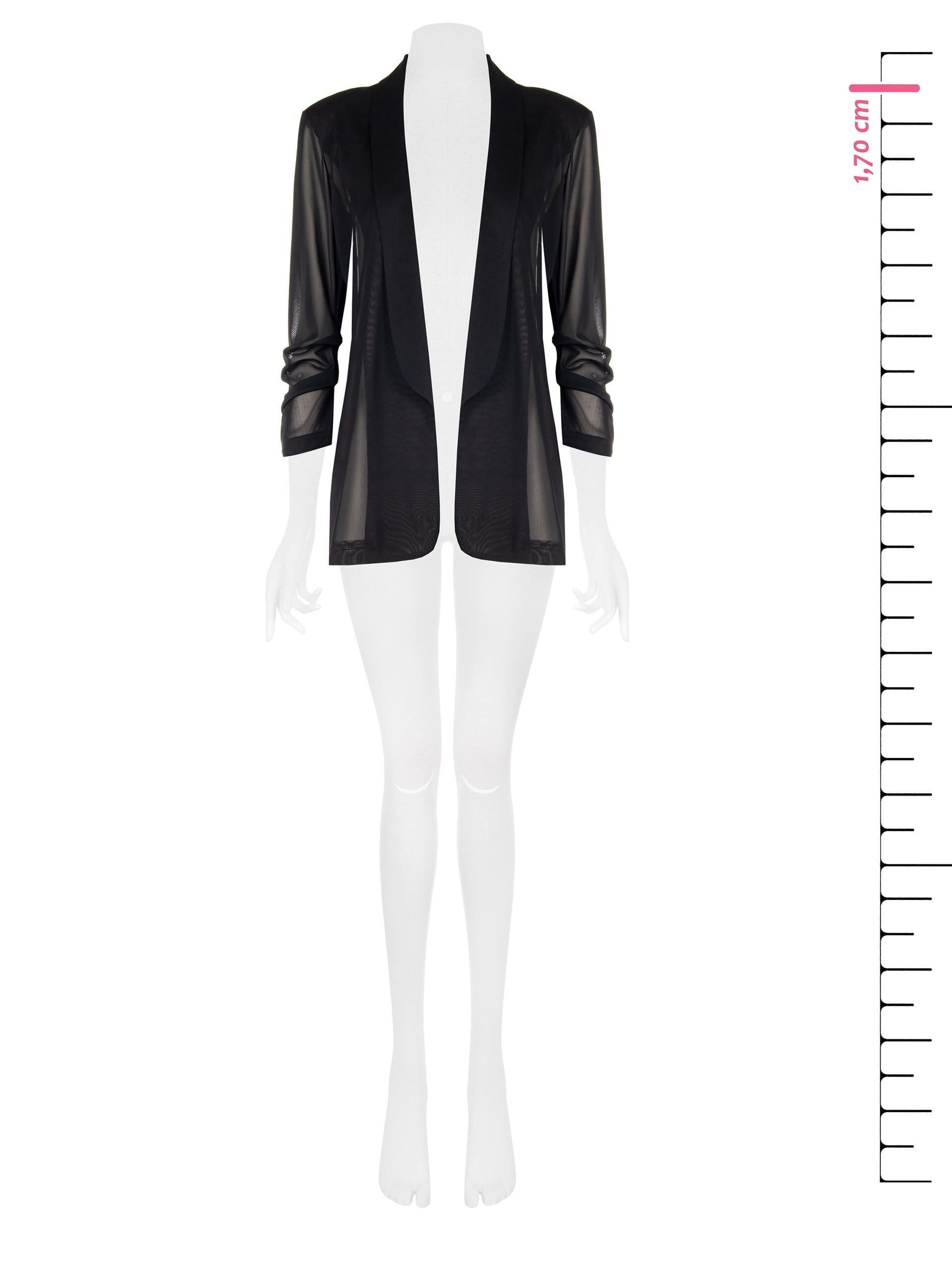 Rinascimento Open Tulle Stretch Blazer Jacket