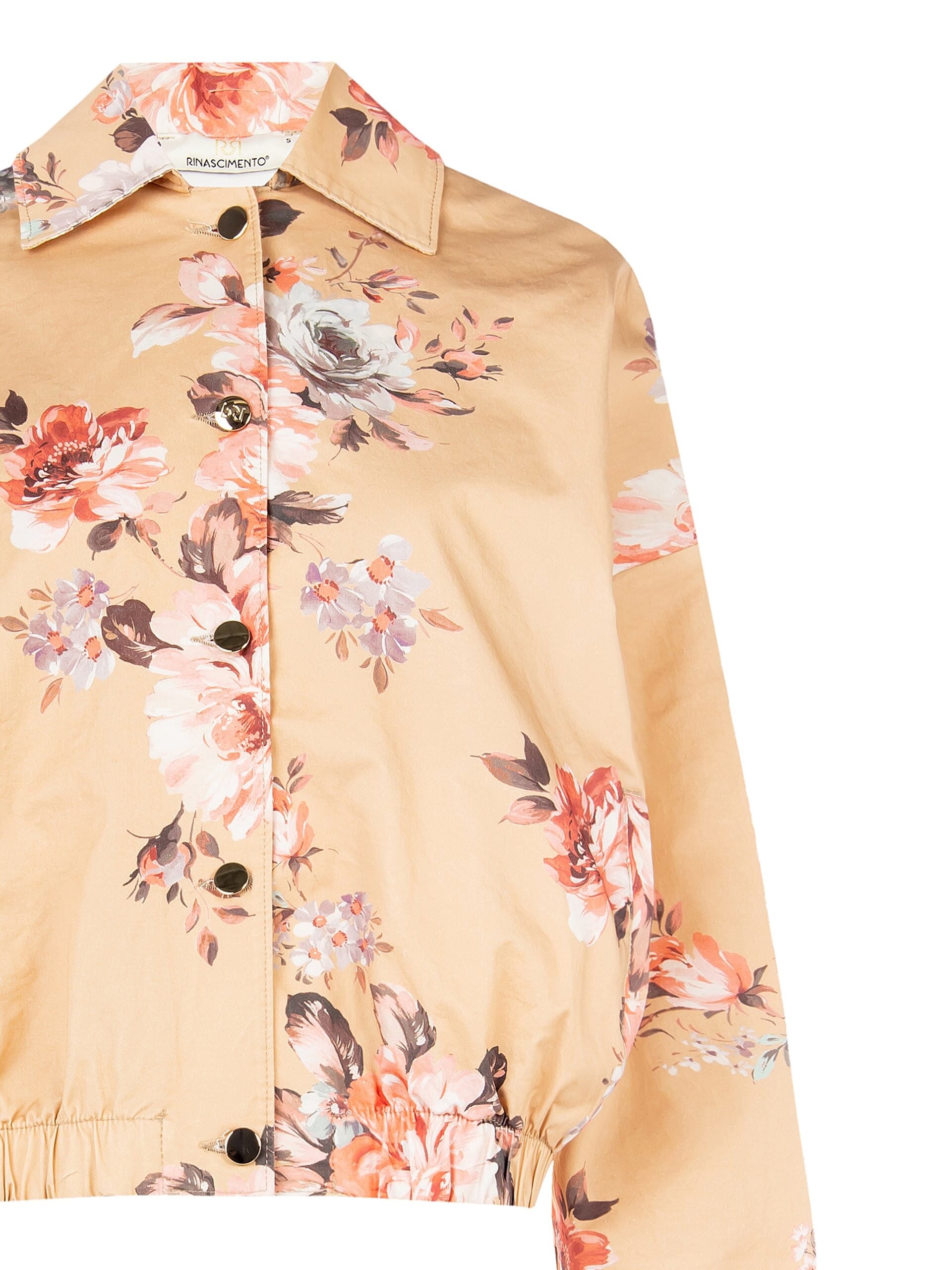Rinascimento - Blouson bombardier en coton imprimé fleurs