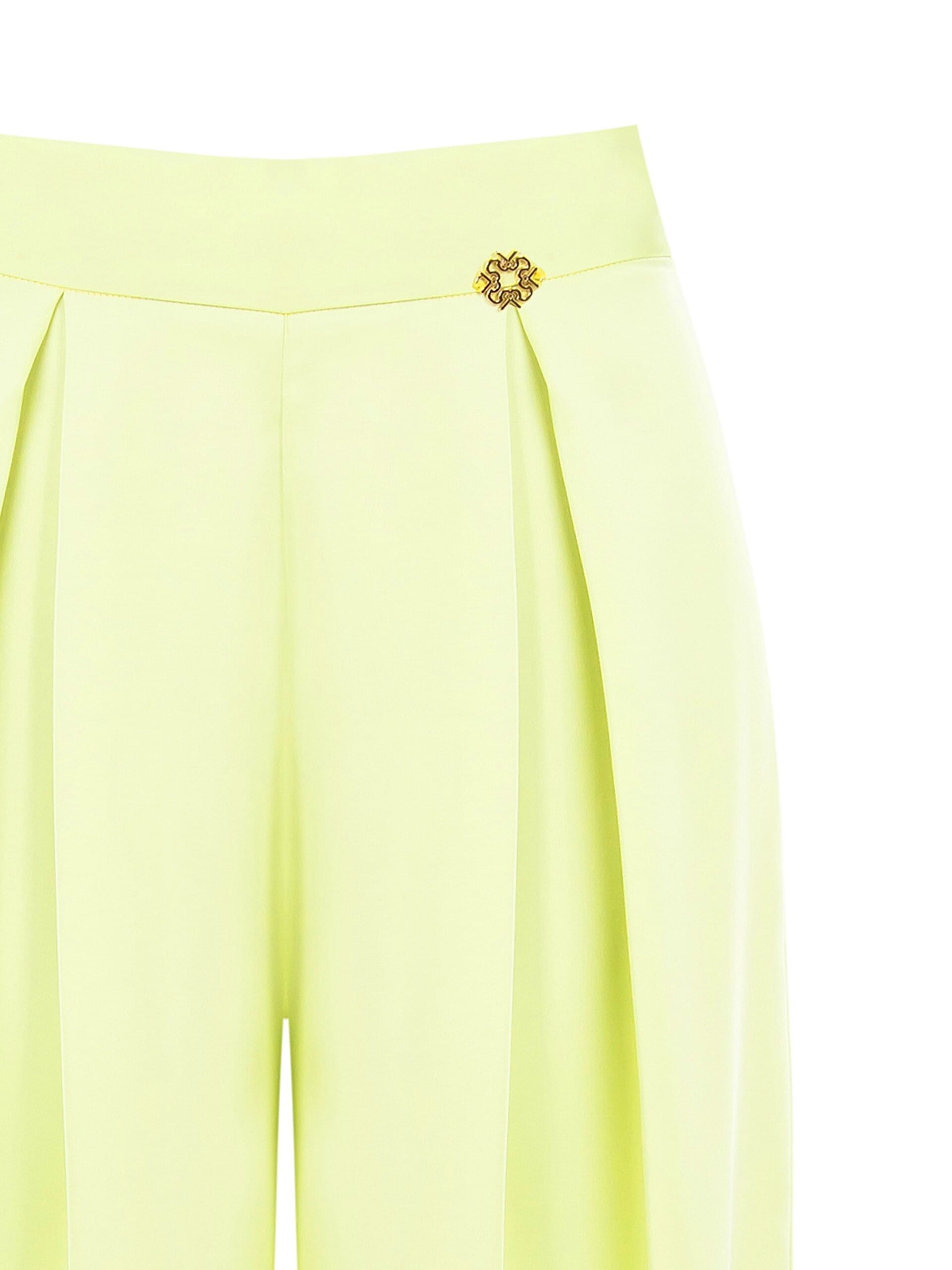 Satin Palazzo Trousers with Pleats Rinascimento