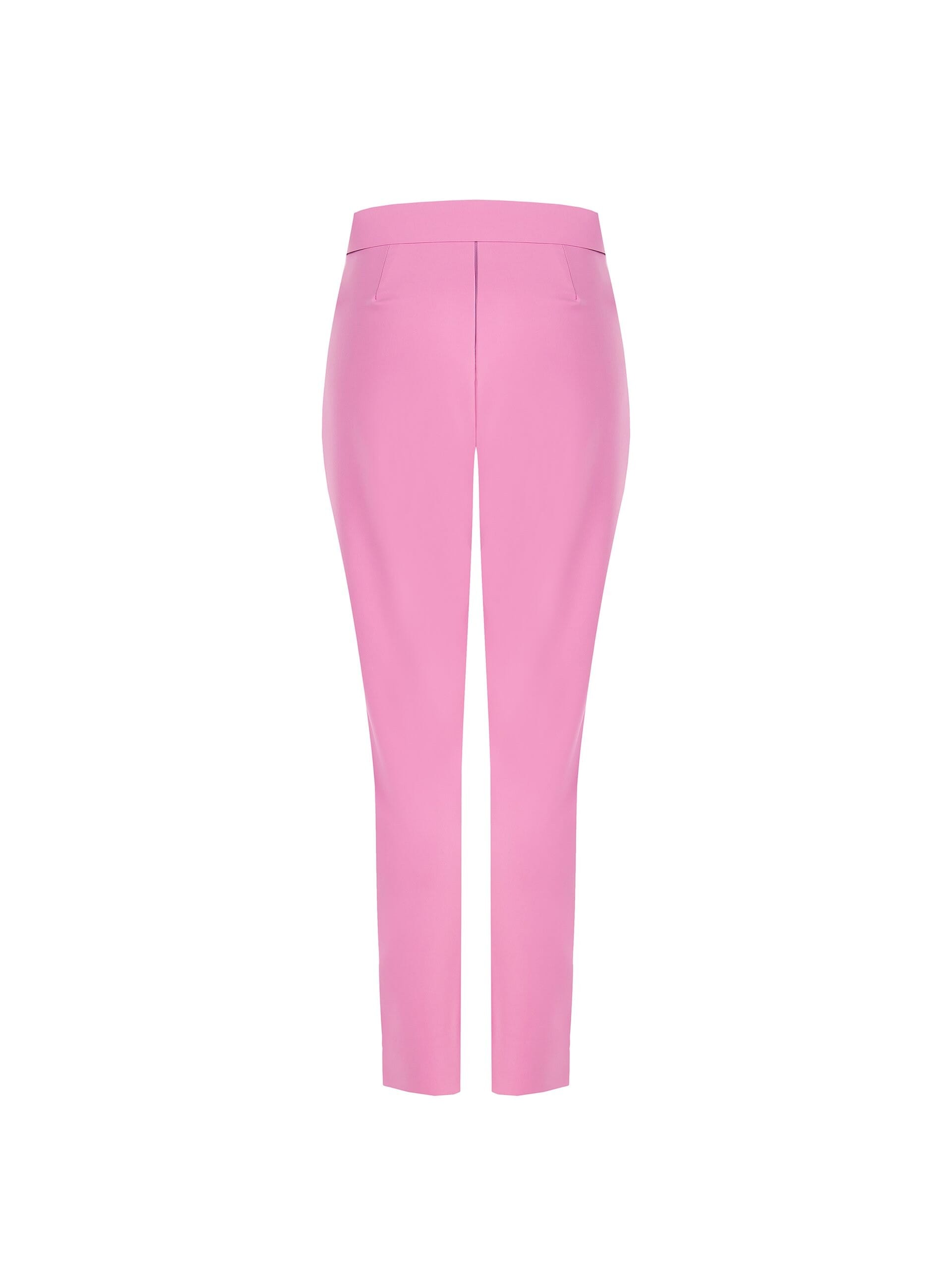 Straight Techno Fabric Trousers With Coordinated Rigid Belt Rinascimento