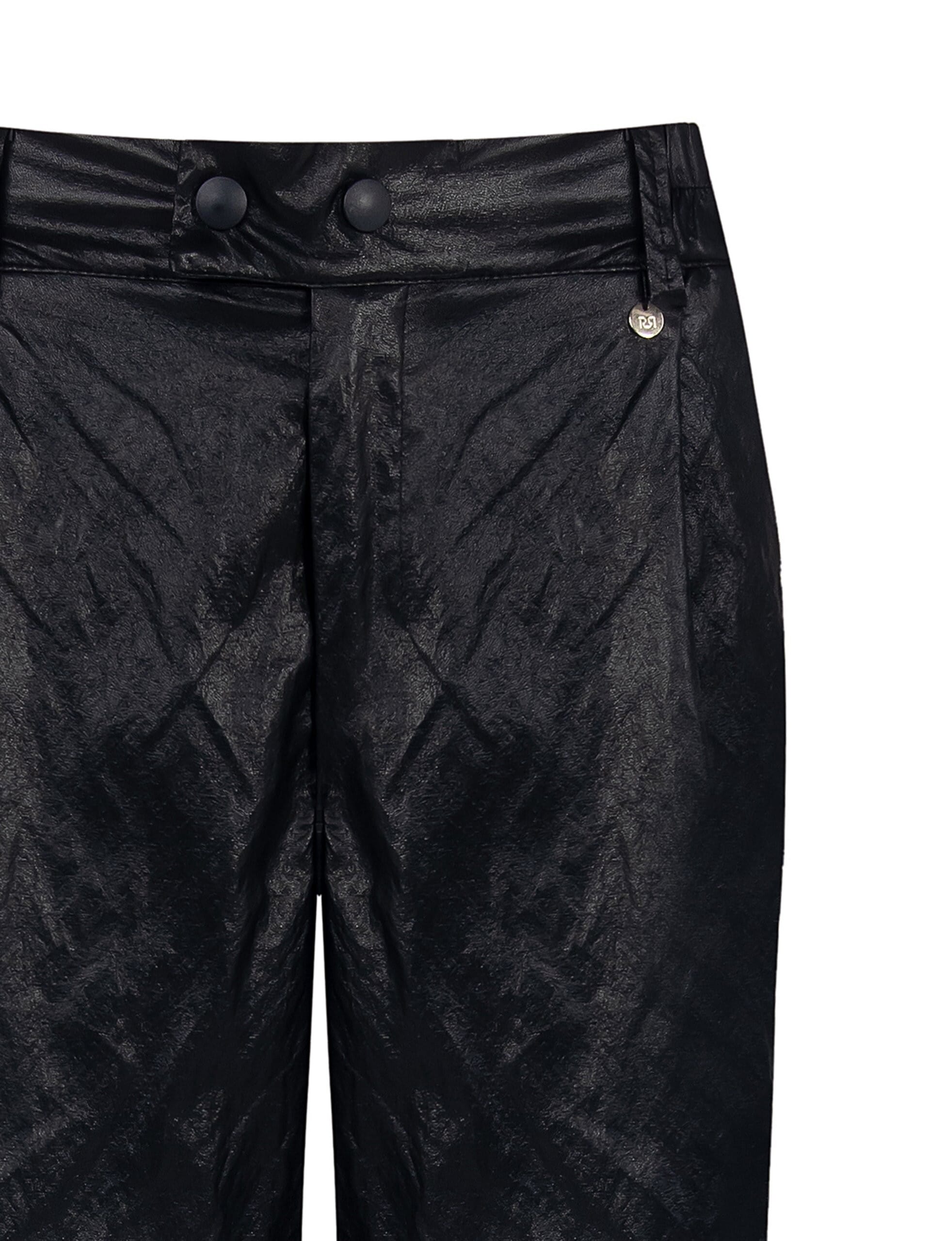 Laminated Viscose Blend Straight Bermuda Shorts With Elastic Back Rinascimento