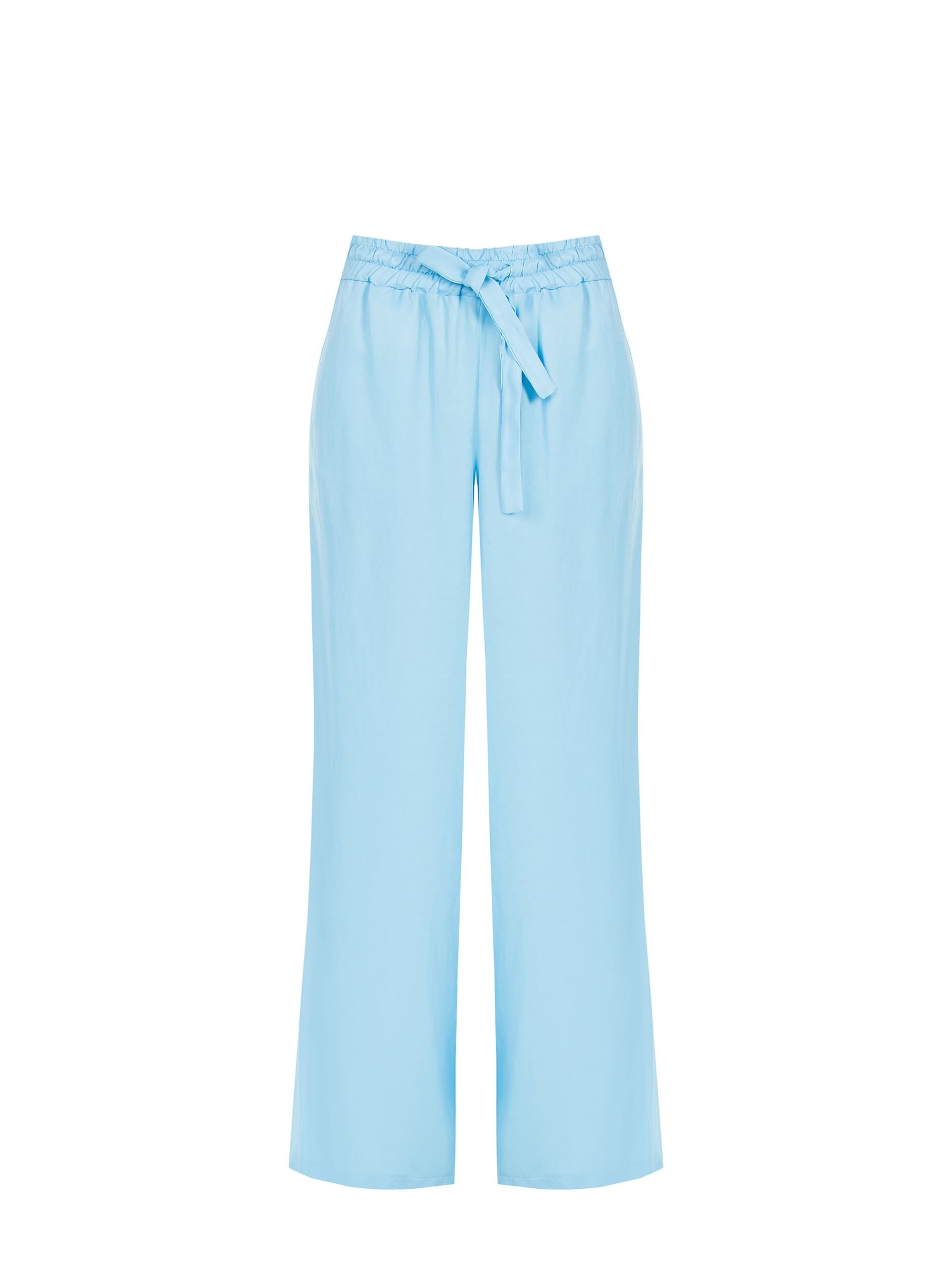 Opaque Satin Palace Trousers With Drawstring And Elastic Rinascimento