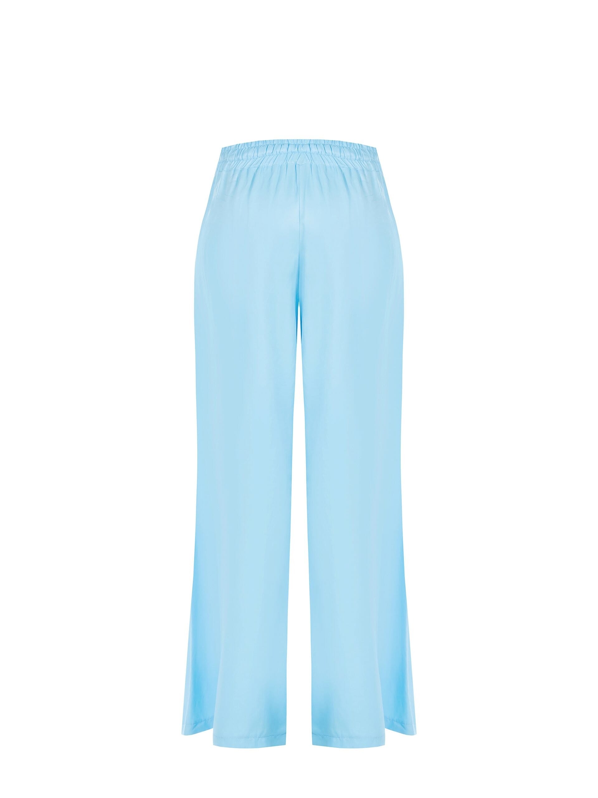 Opaque Satin Palace Trousers With Drawstring And Elastic Rinascimento