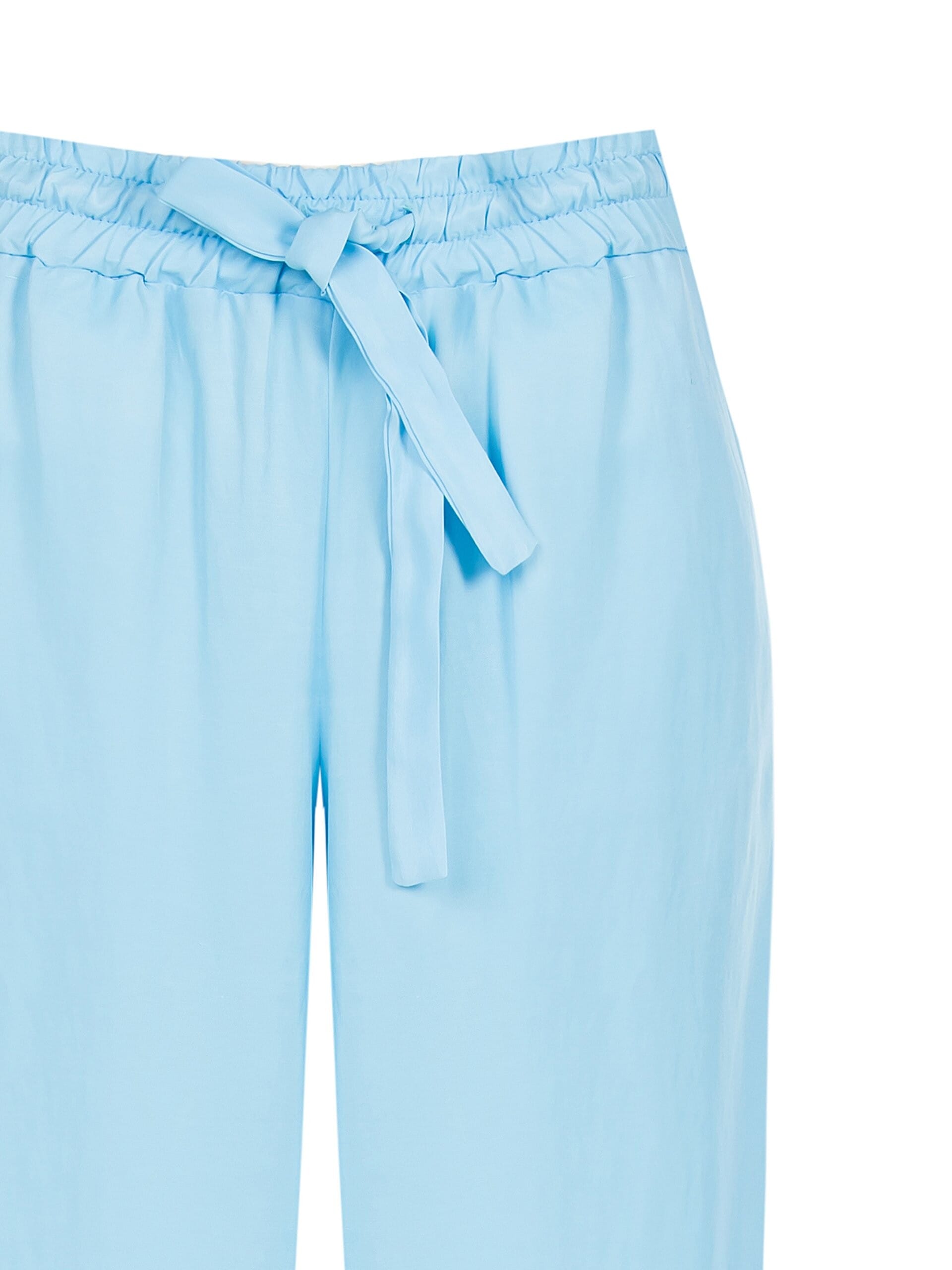 Opaque Satin Palace Trousers With Drawstring And Elastic Rinascimento