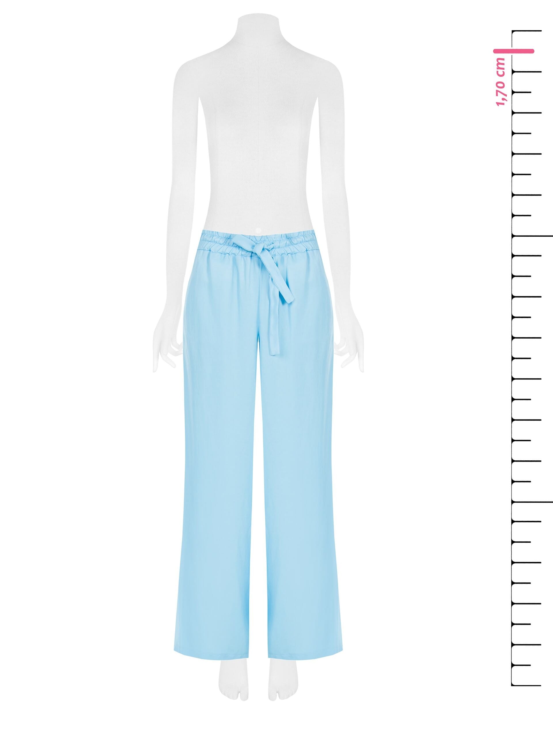 Opaque Satin Palace Trousers With Drawstring And Elastic Rinascimento