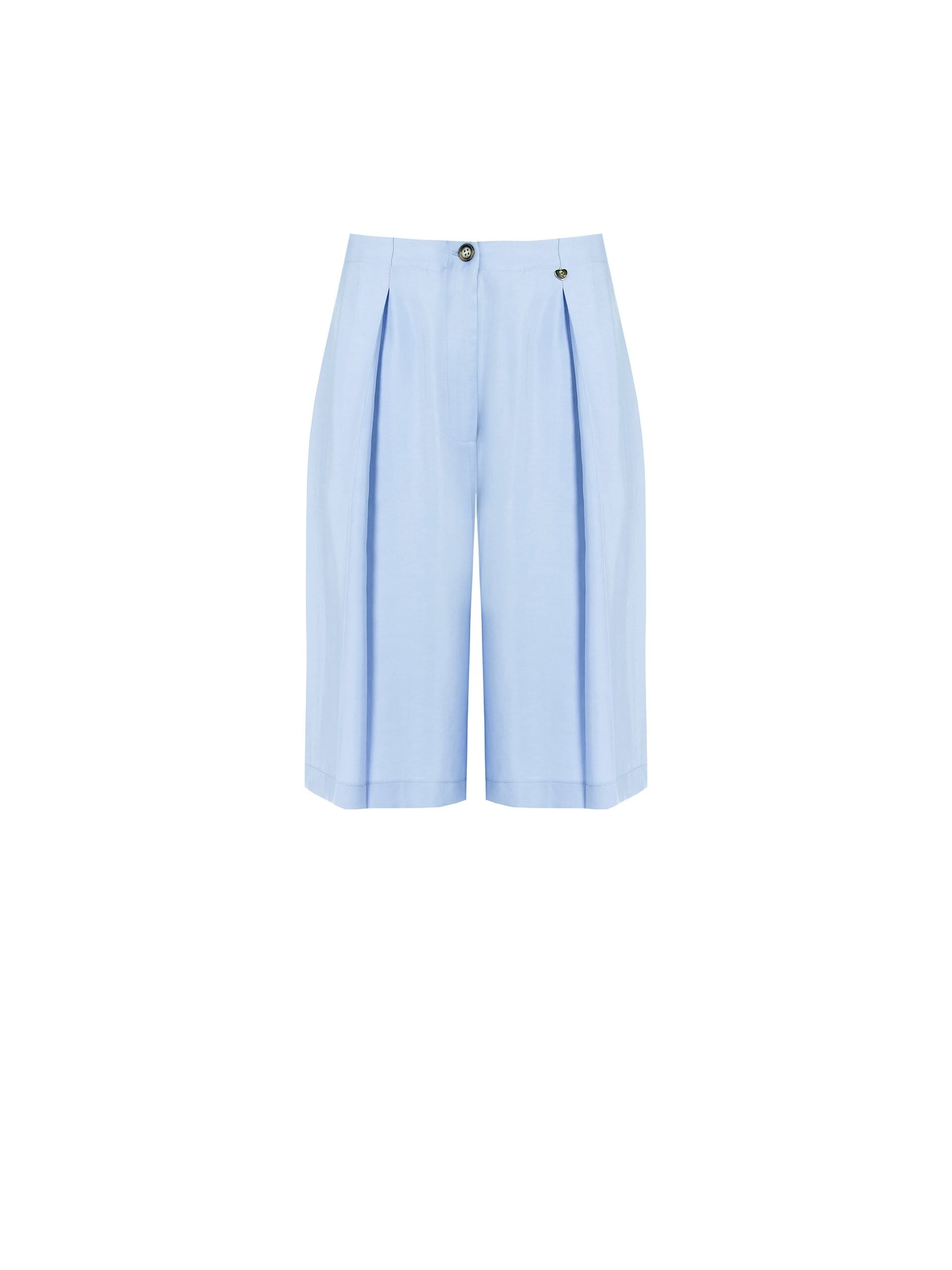 Fluid Modal Bermuda Shorts With Darts And Elastic Back Rinascimento