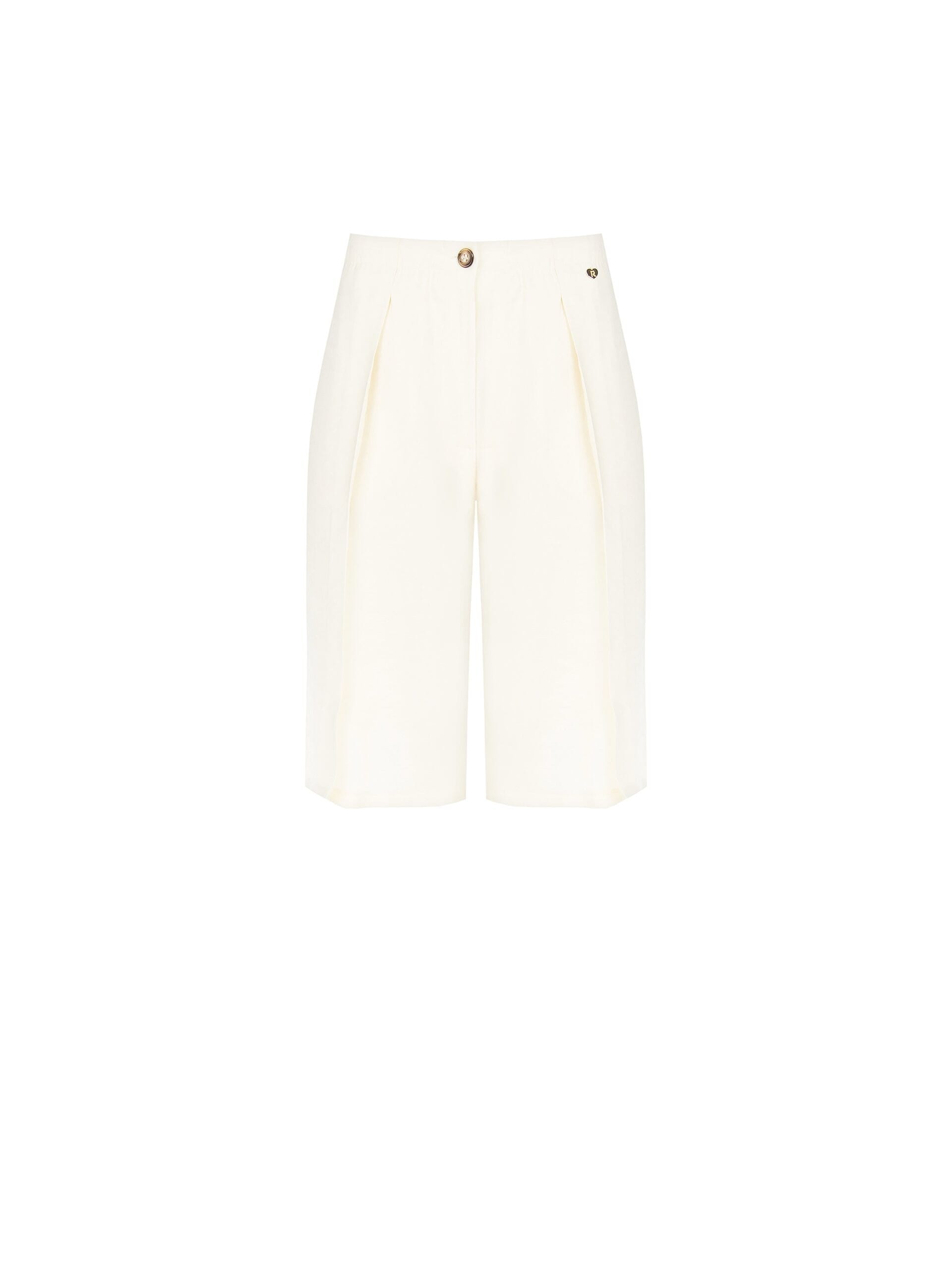 Fluid Modal Bermuda Shorts With Darts And Elastic Back Rinascimento