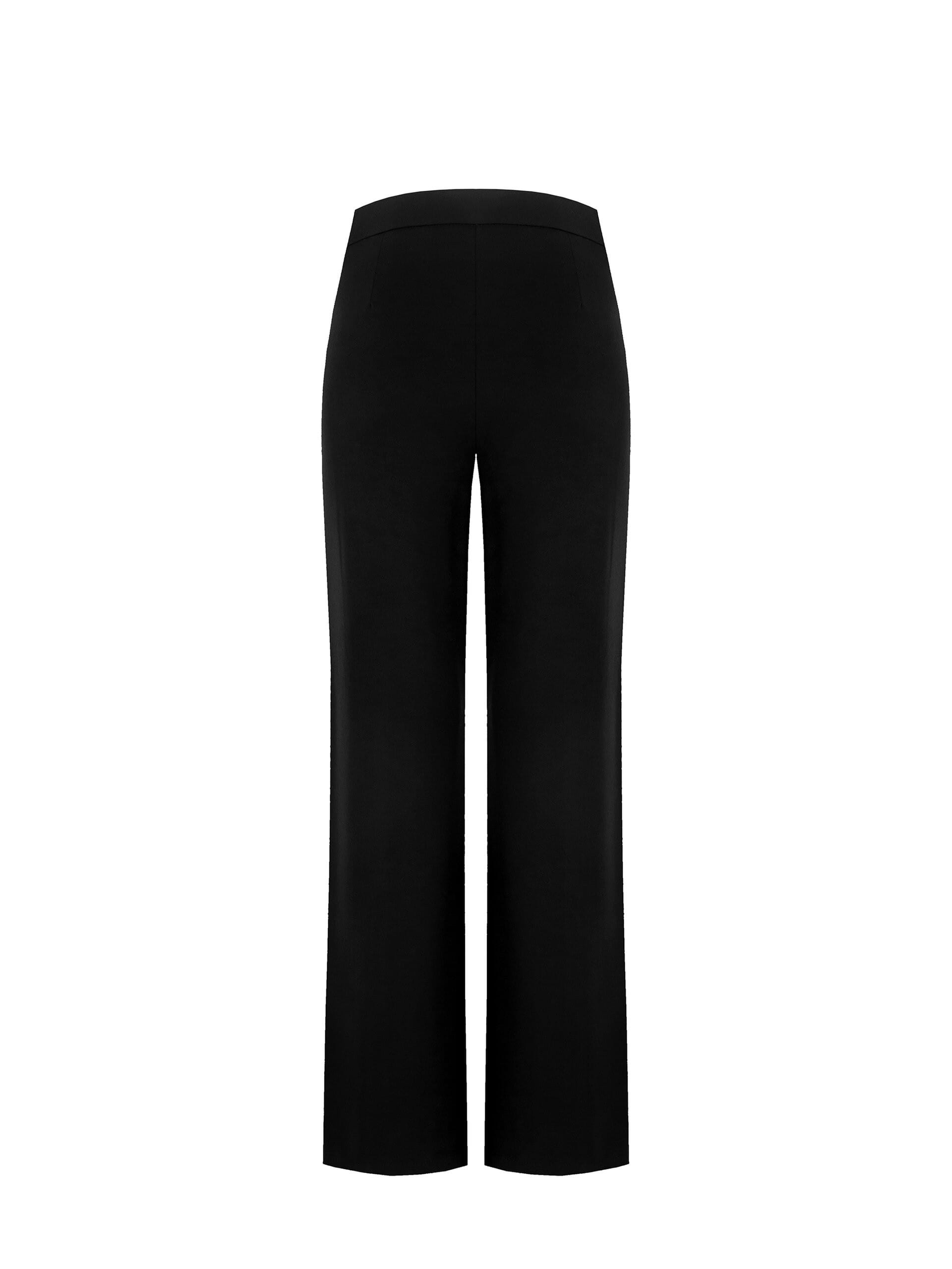 Crepe Scuba Palazzo Trousers With Elasticated Waistband Rinascimento