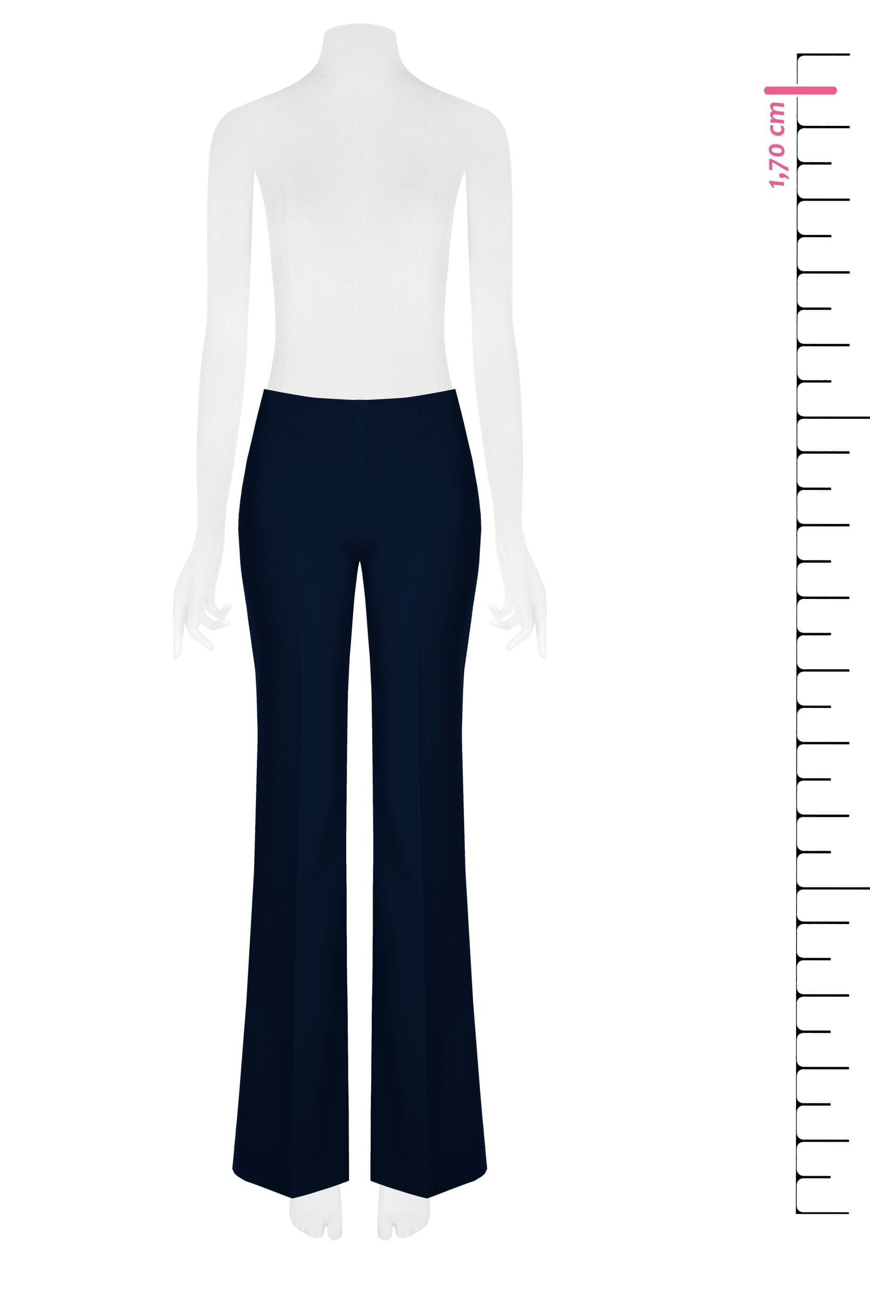 Technical fabric palazzo trousers with side zip Rinascimento