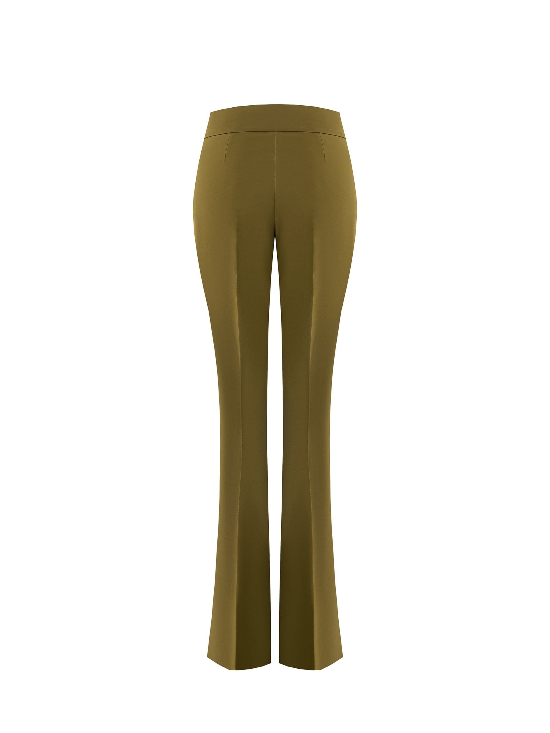 Rinascimento Pocketless Technical Fabric Flared Trousers