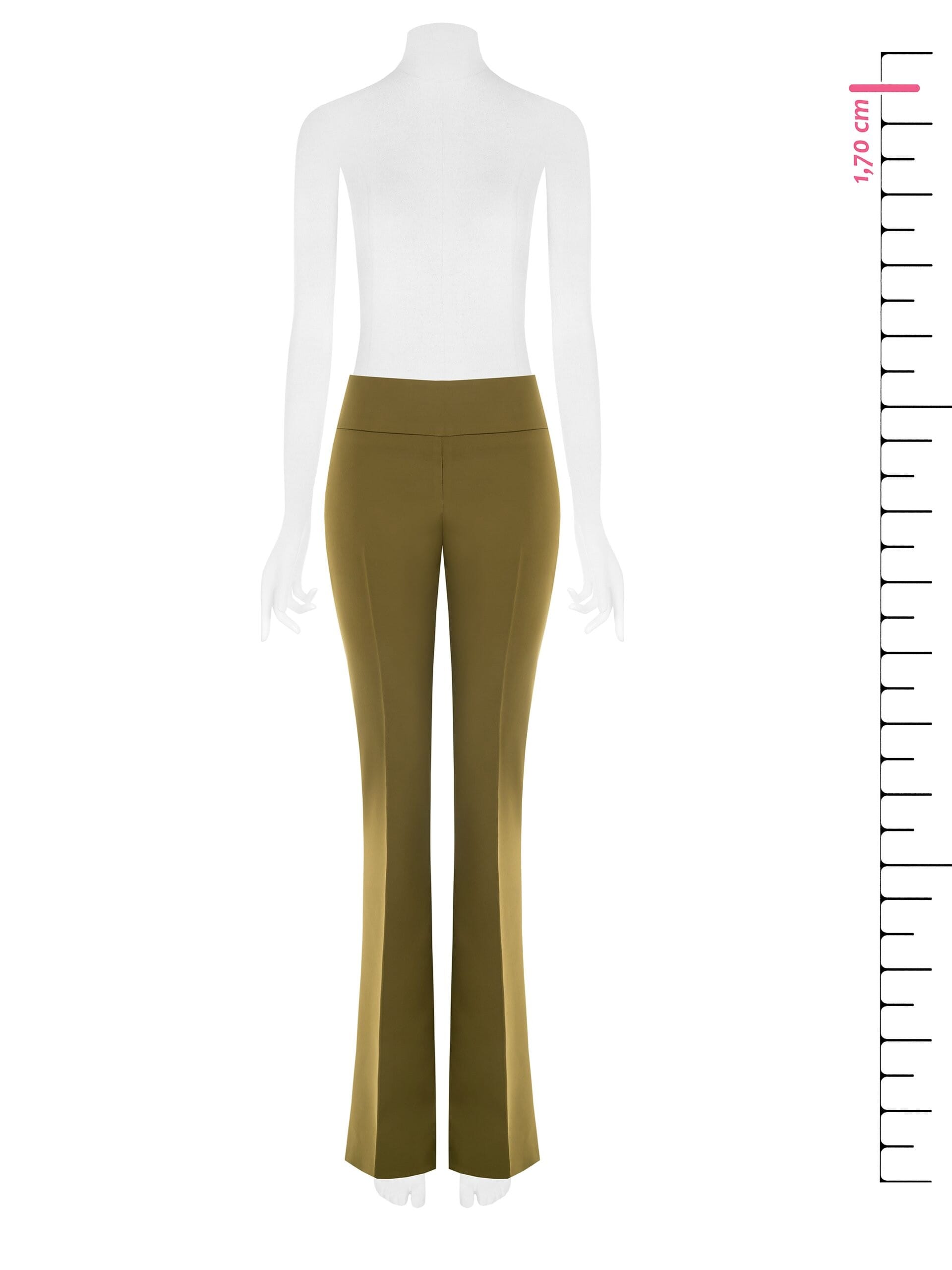 Rinascimento Pocketless Technical Fabric Flared Trousers