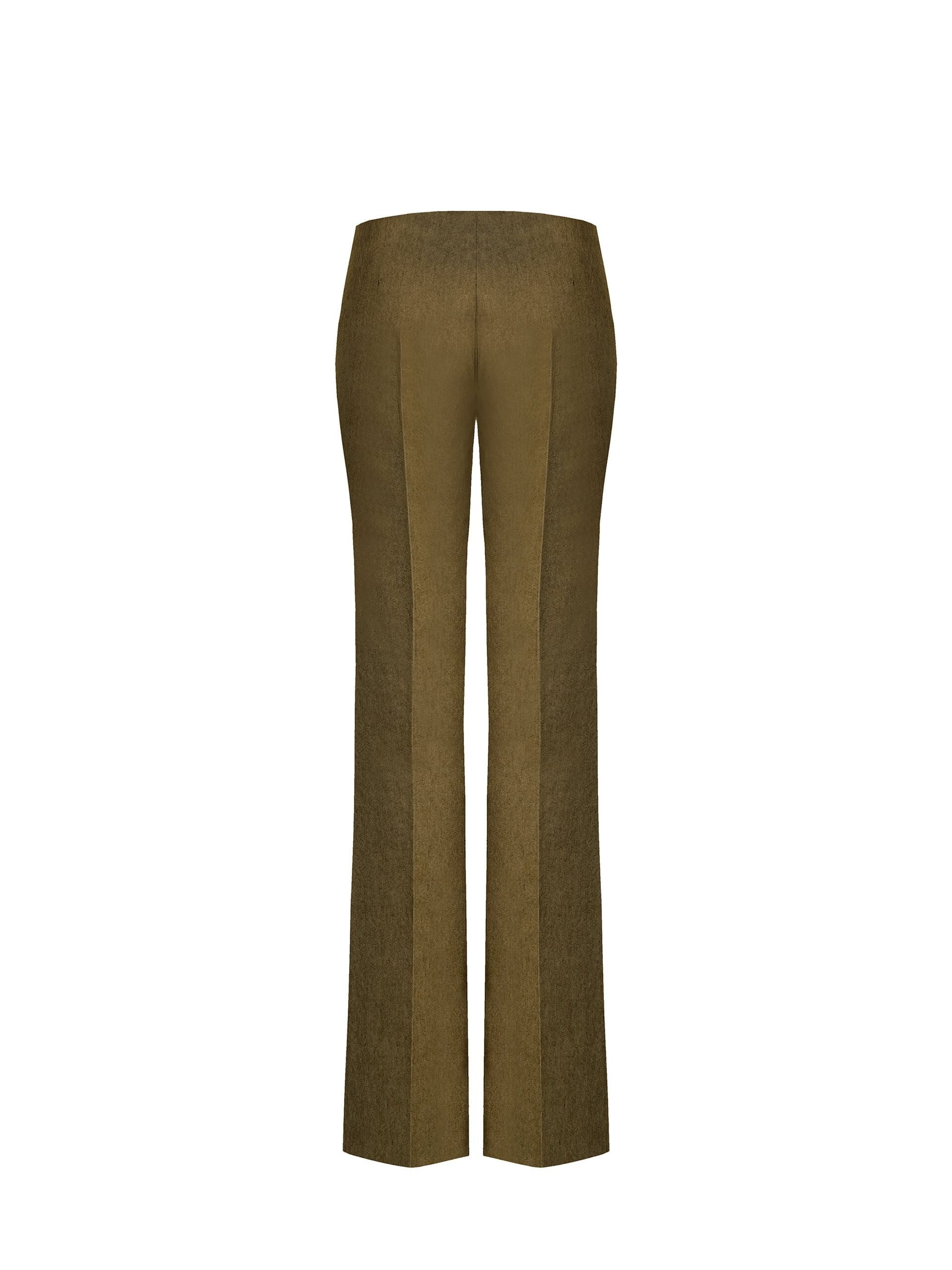 Mixed Cotton Palace Trousers with Side Zip Rinascimento