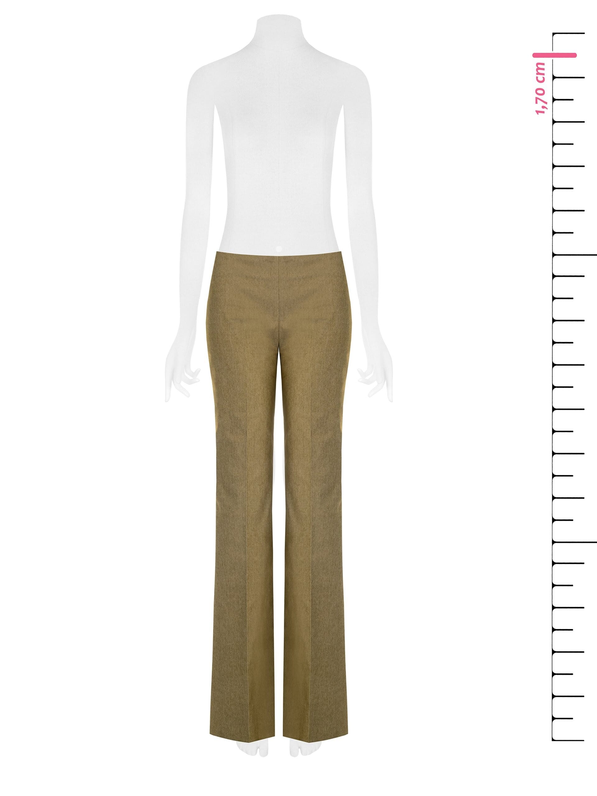 Mixed Cotton Palace Trousers with Side Zip Rinascimento