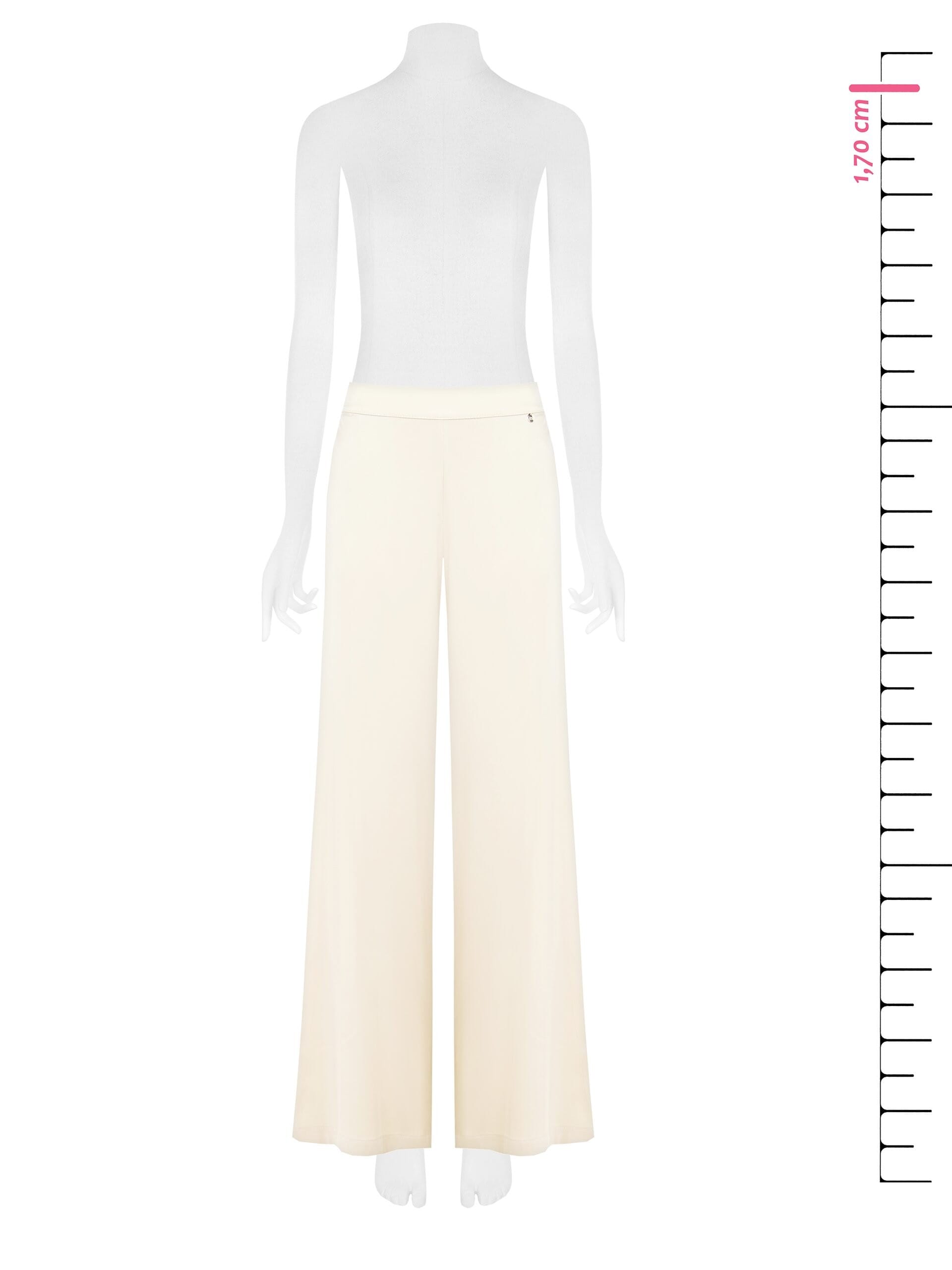Viscose Mix Palazzo Trousers With Elasticated Back Rinascimento