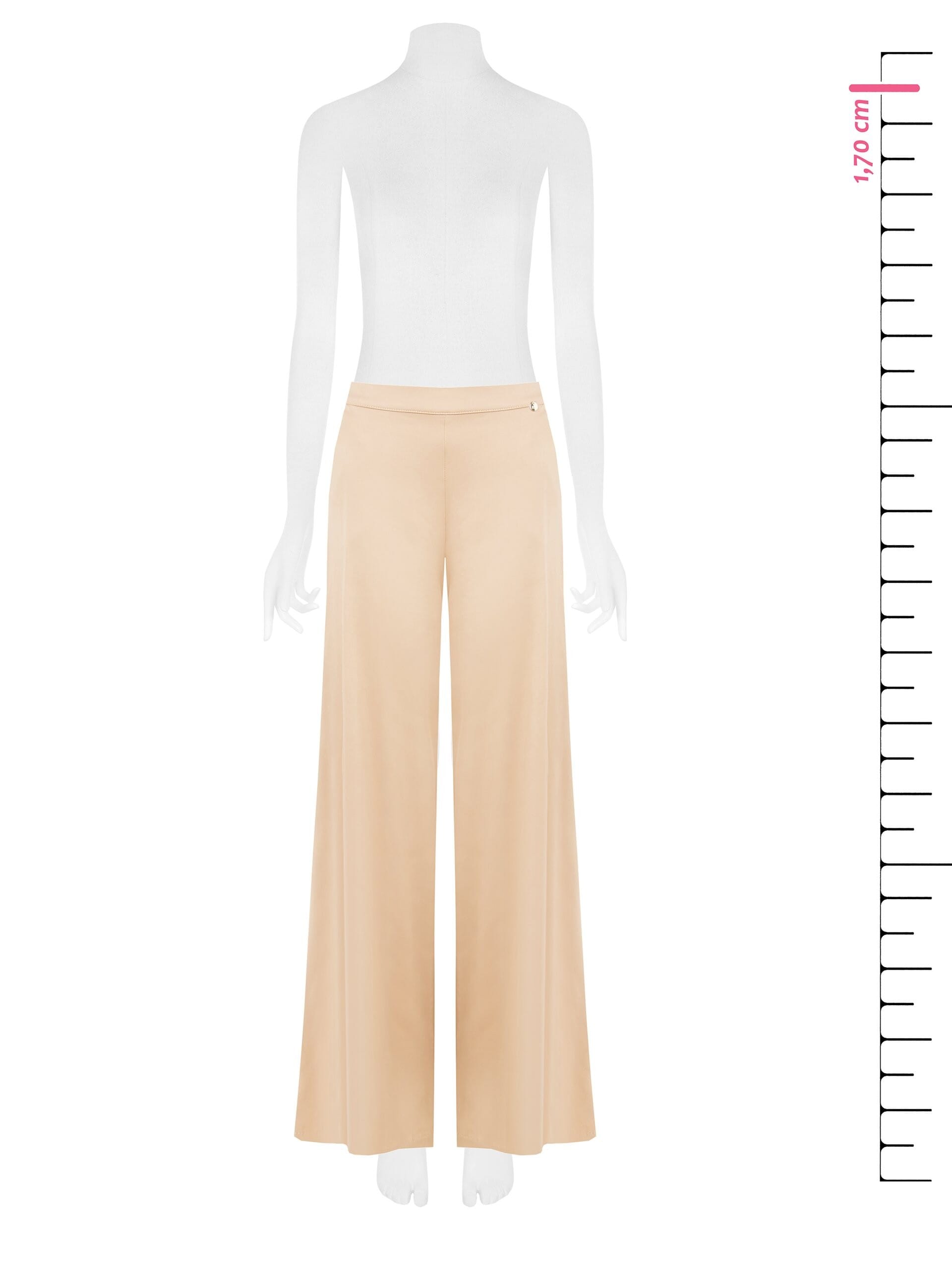 Viscose Mix Palazzo Trousers With Elasticated Back Rinascimento