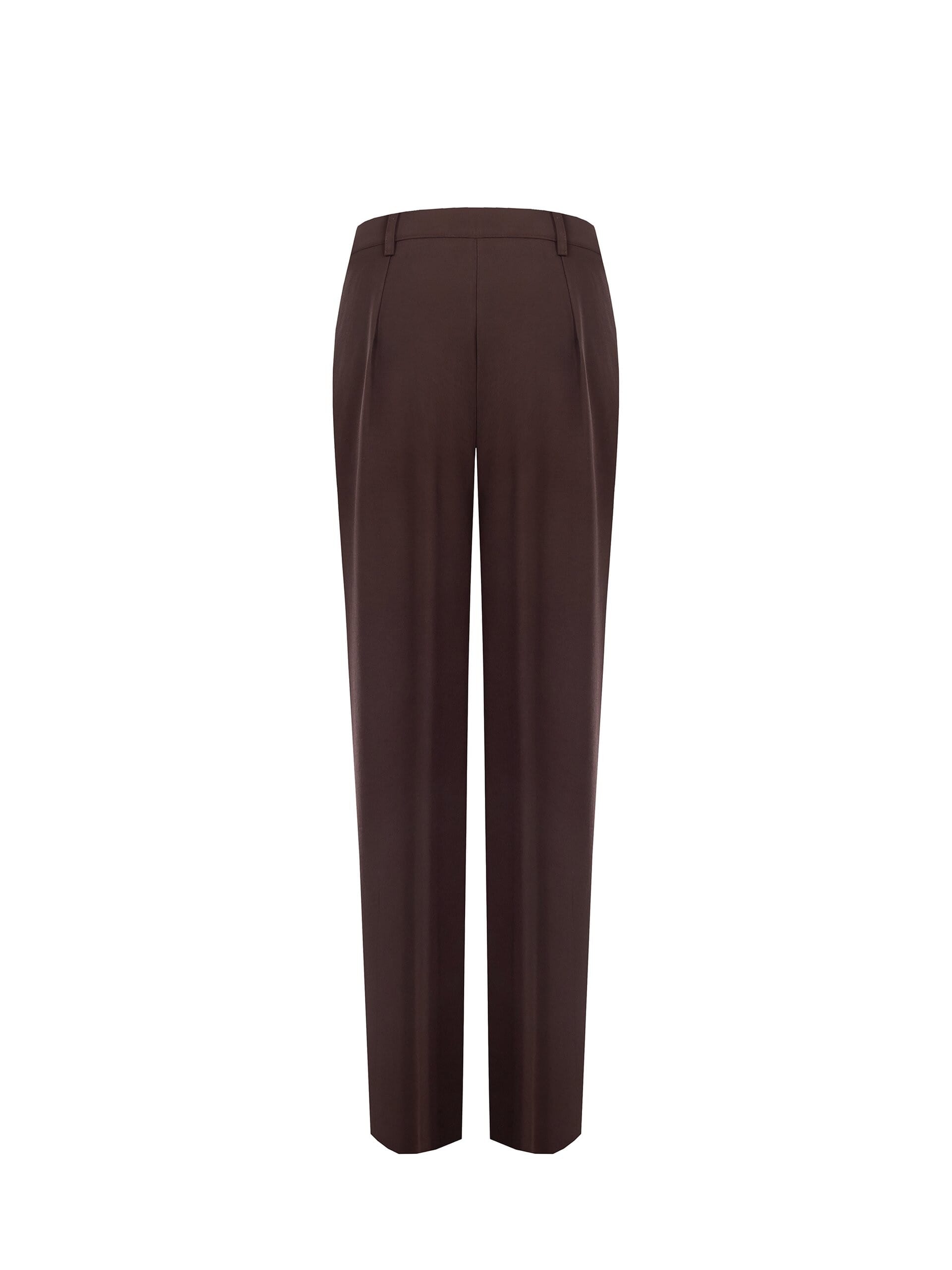 Lightly Wrinkled Poly-Viscose Palace Trousers with Rinascimento Pleats