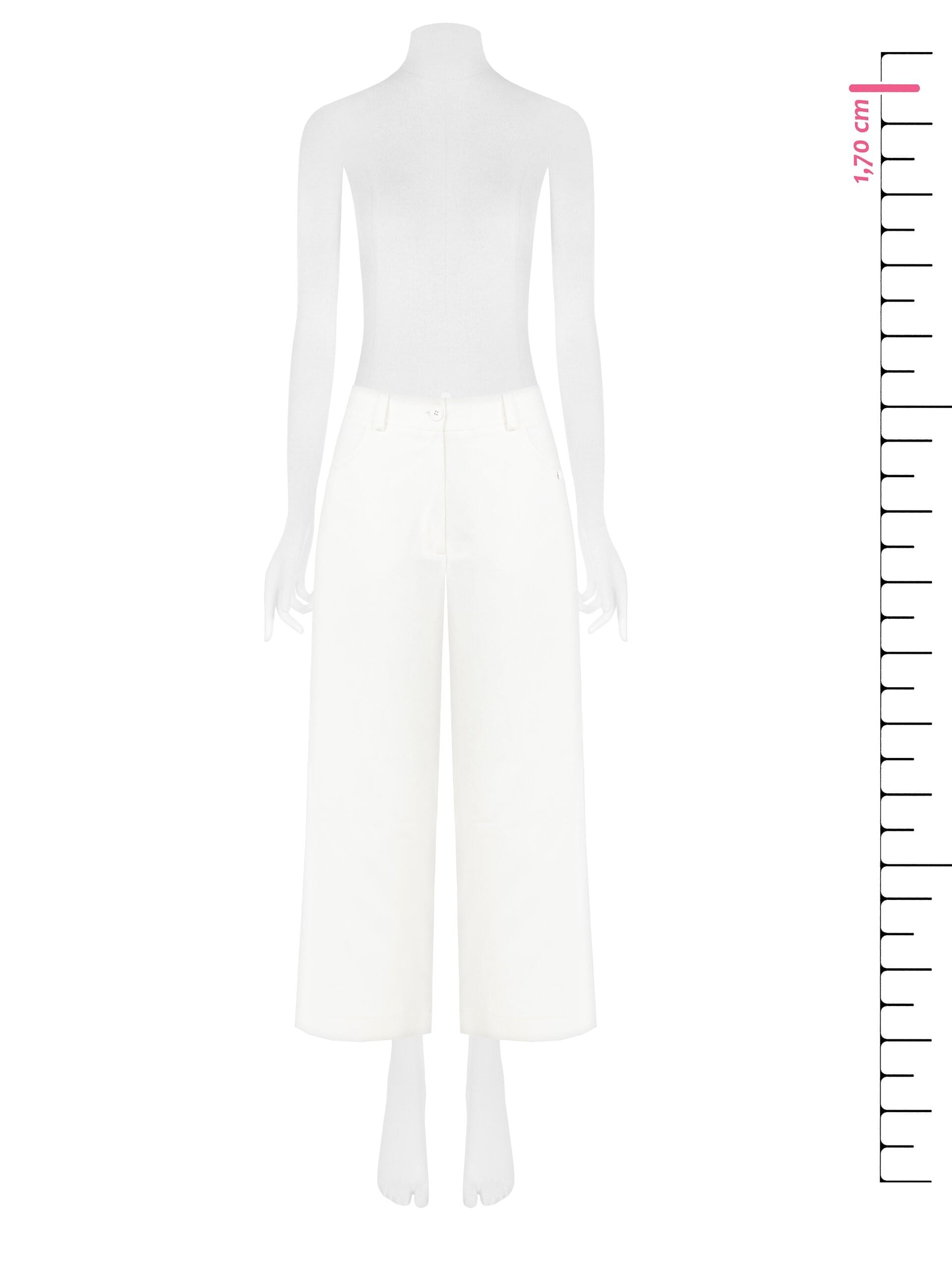 Cropped Denim Baggy Trousers With Elastic Back Rinascimento