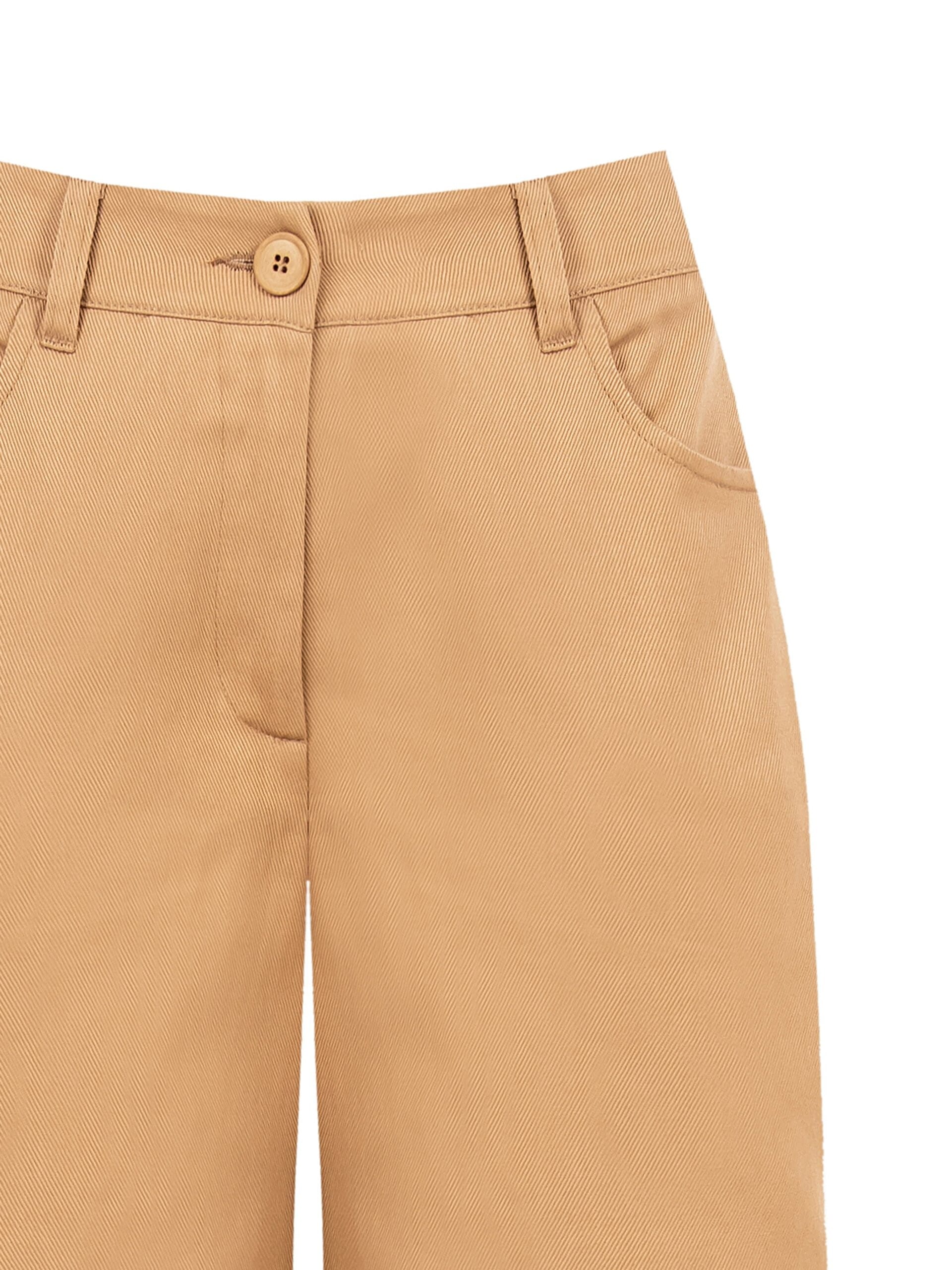 Cropped Denim Baggy Trousers With Elastic Back Rinascimento