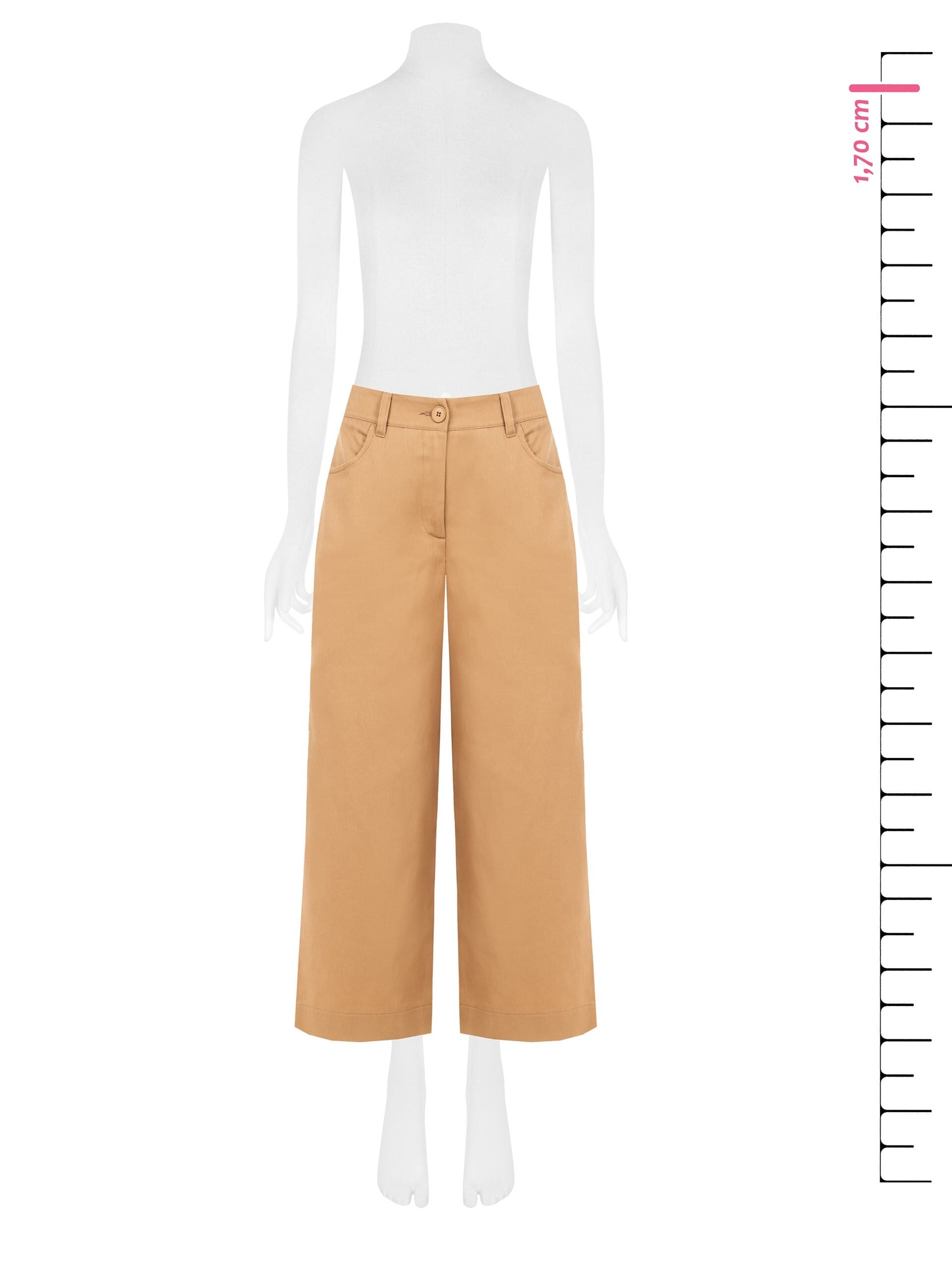 Cropped Denim Baggy Trousers With Elastic Back Rinascimento