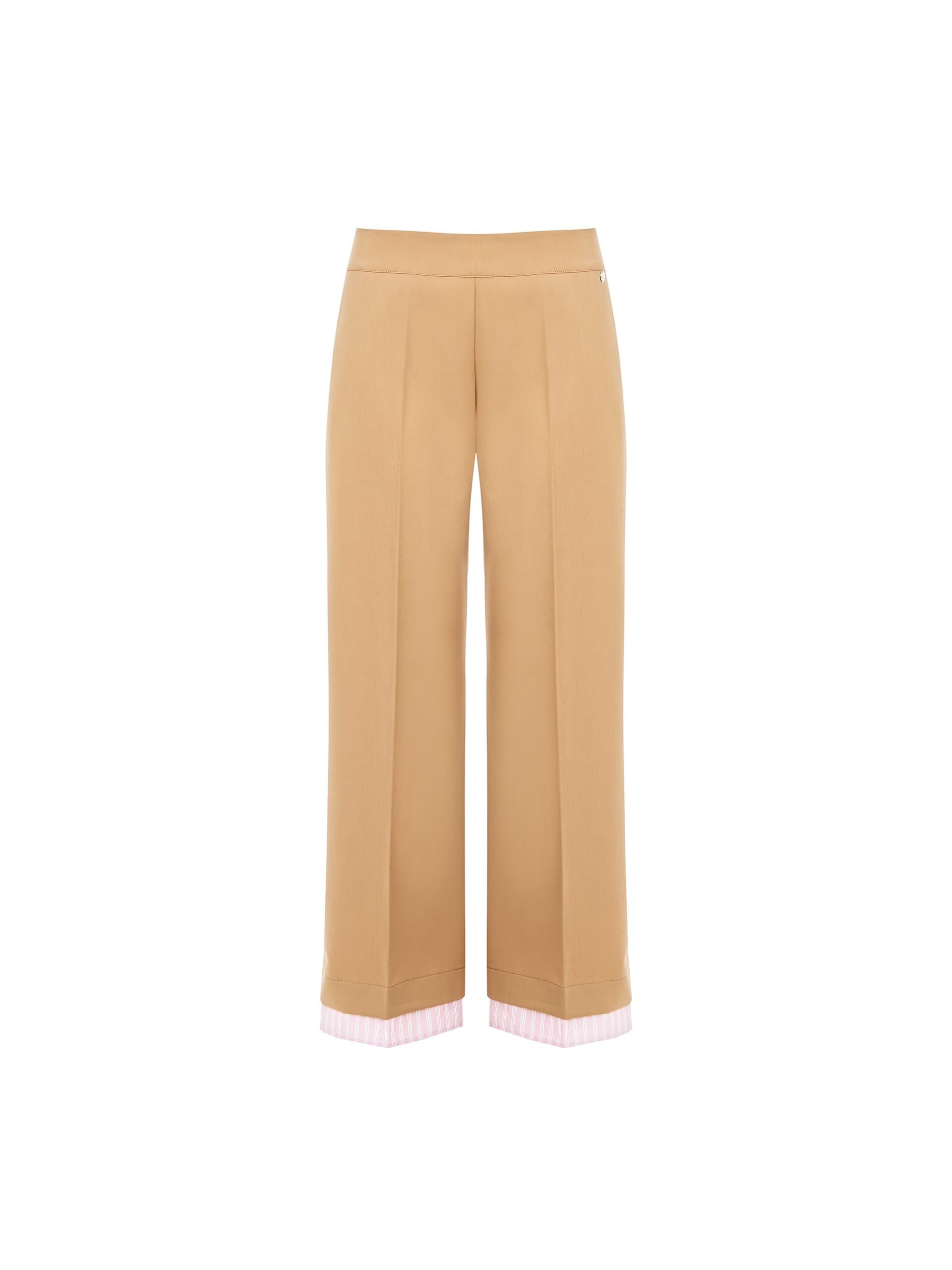 Polyviscose Palace Trousers With Striped Insert And Pockets Rinascimento