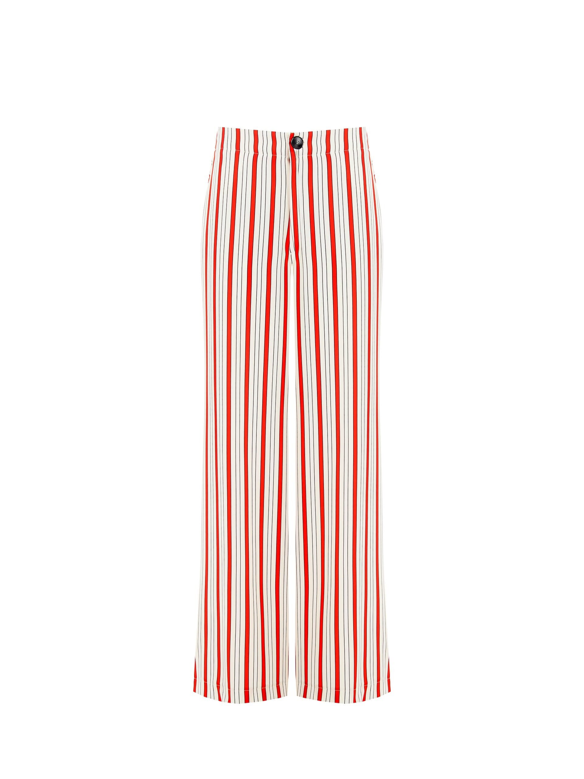 Pantalon palazzo rayé avec dos élastique et poches Rinascimento