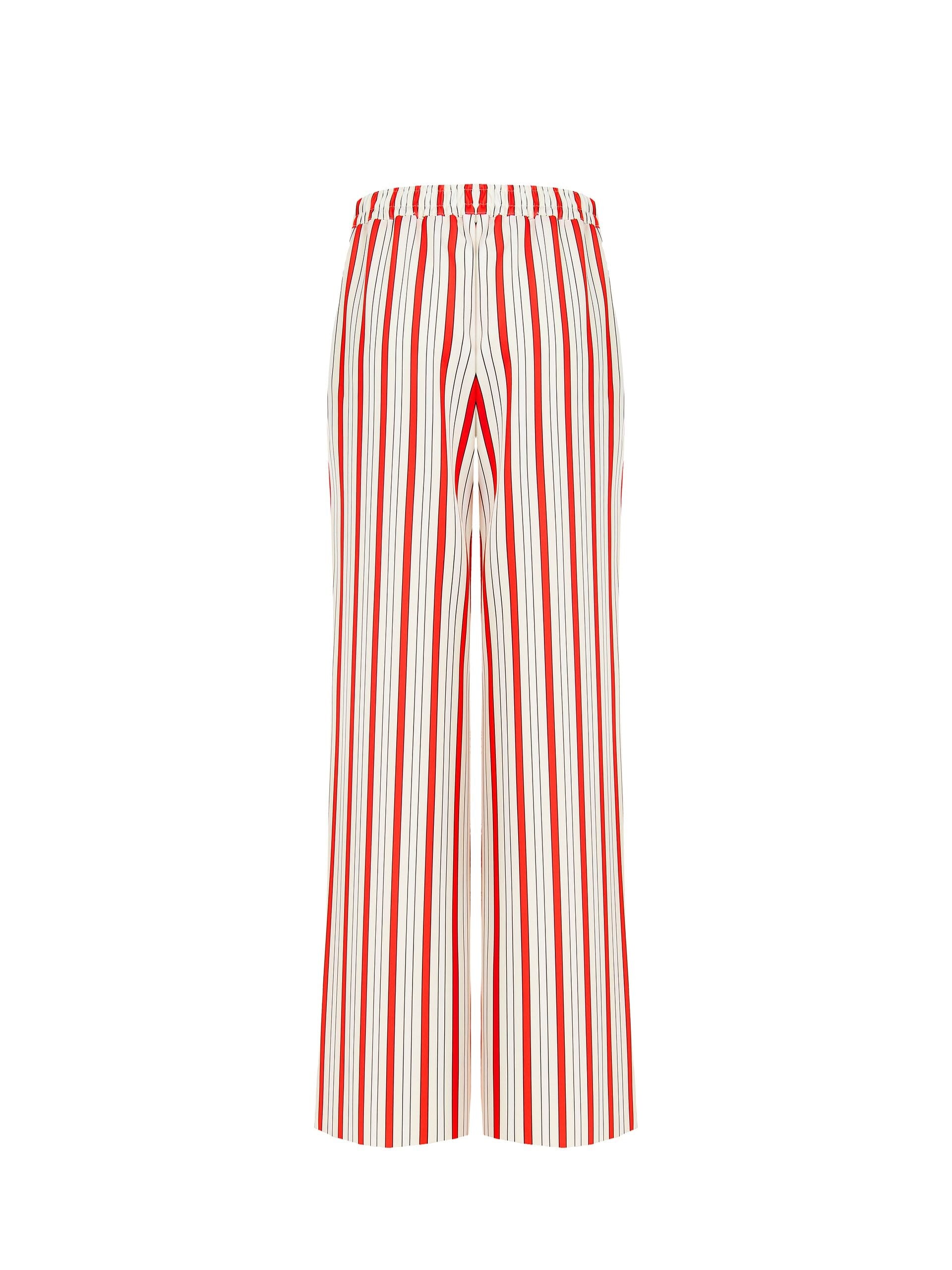 Pantalon palazzo rayé avec dos élastique et poches Rinascimento