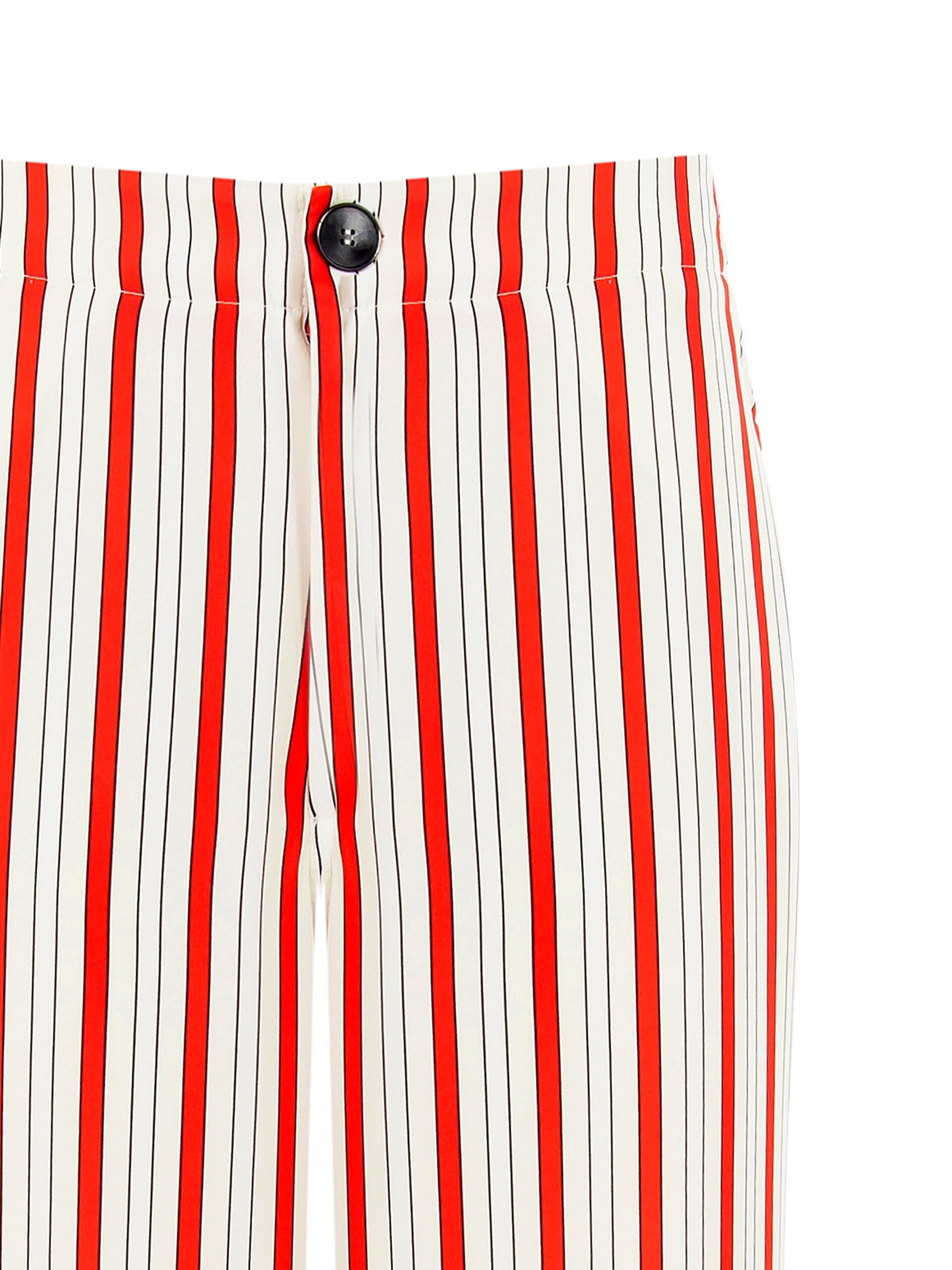 Pantalon palazzo rayé avec dos élastique et poches Rinascimento