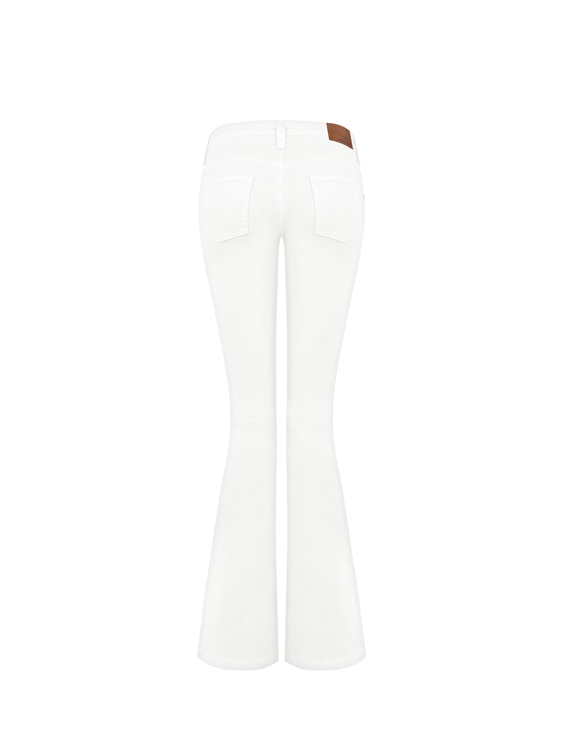 Elasticated Flared Jeans With Buttons Rinascimento