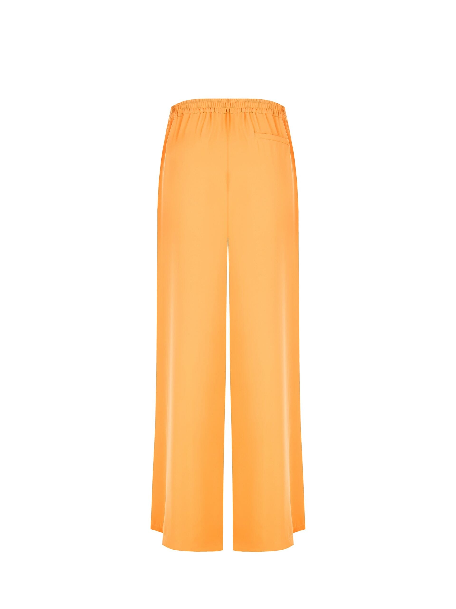 Fluid fabric palazzo trousers with pleats and elasticated back Rinascimento