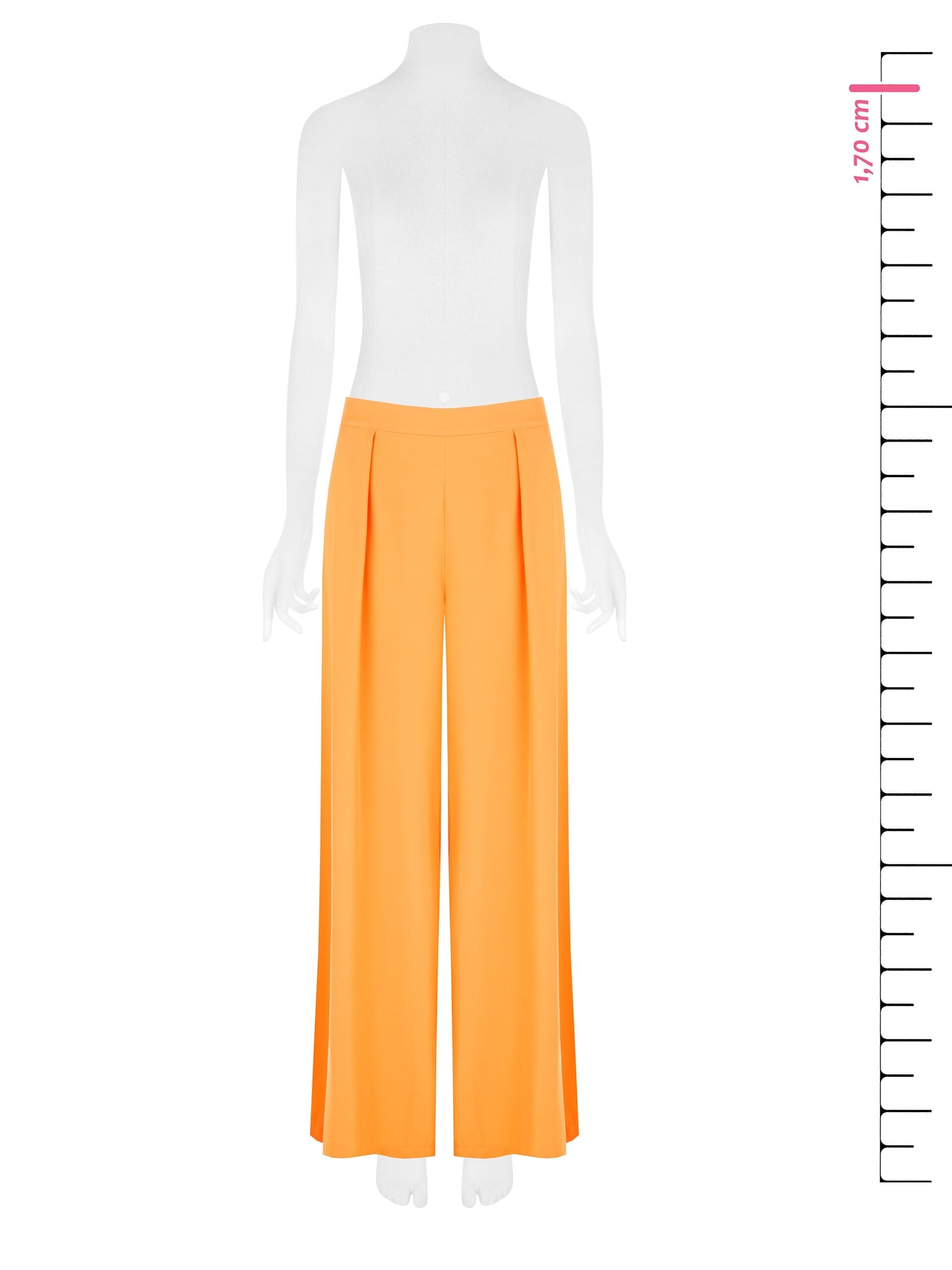 Fluid fabric palazzo trousers with pleats and elasticated back Rinascimento