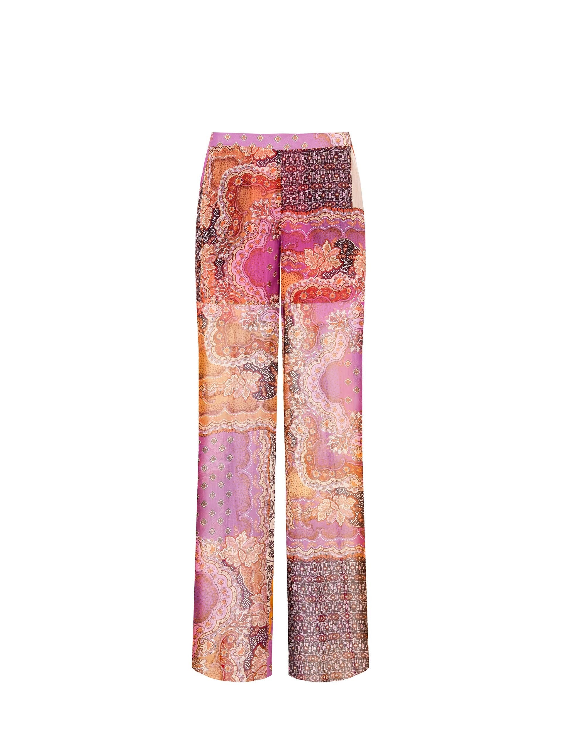 Semi-sheer Georgette Palace Trousers With Integrated Shorts And Pockets Rinascimento