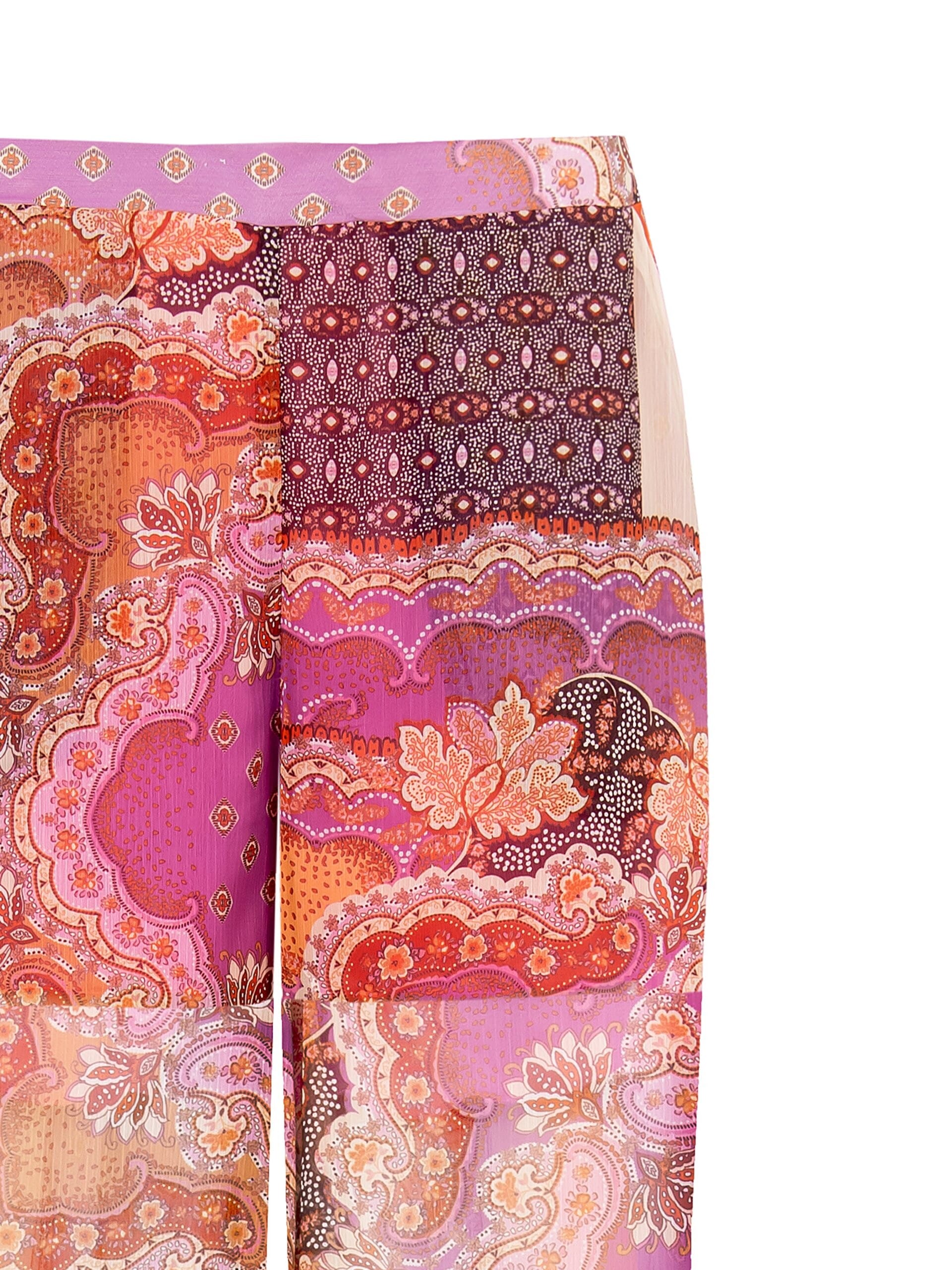 Semi-sheer Georgette Palace Trousers With Integrated Shorts And Pockets Rinascimento