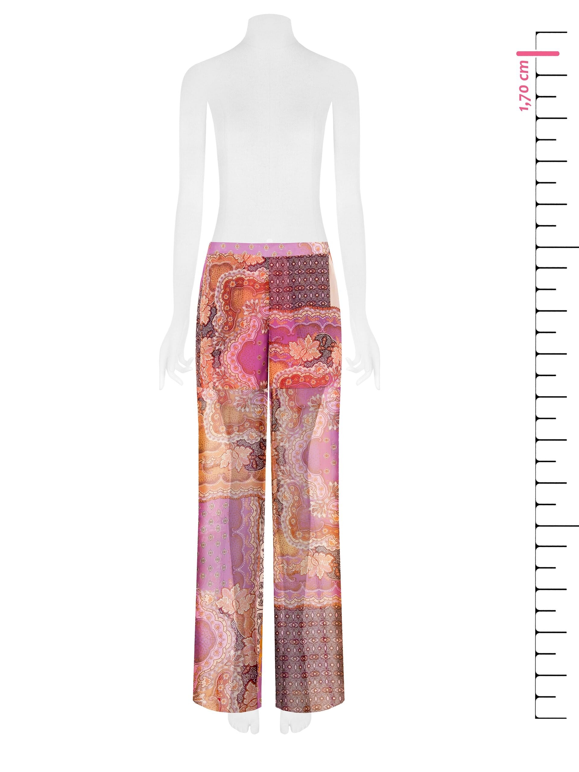 Semi-sheer Georgette Palace Trousers With Integrated Shorts And Pockets Rinascimento