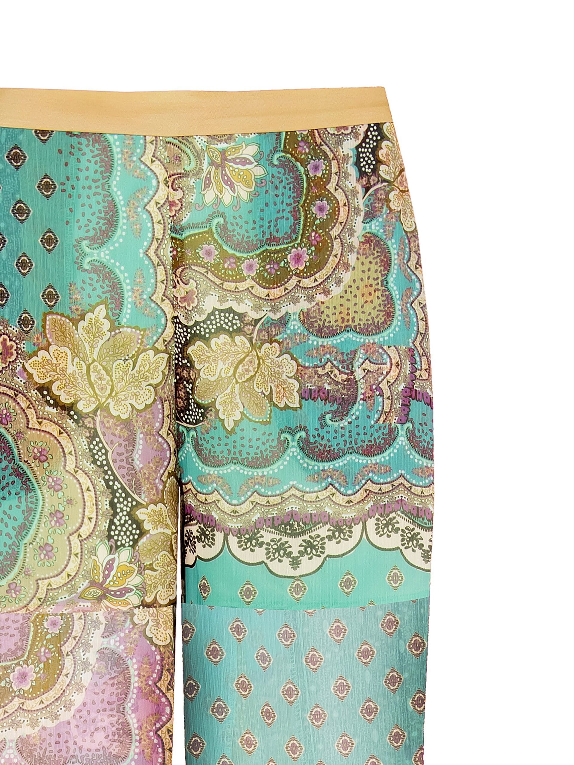 Semi-sheer Georgette Palace Trousers With Integrated Shorts And Pockets Rinascimento