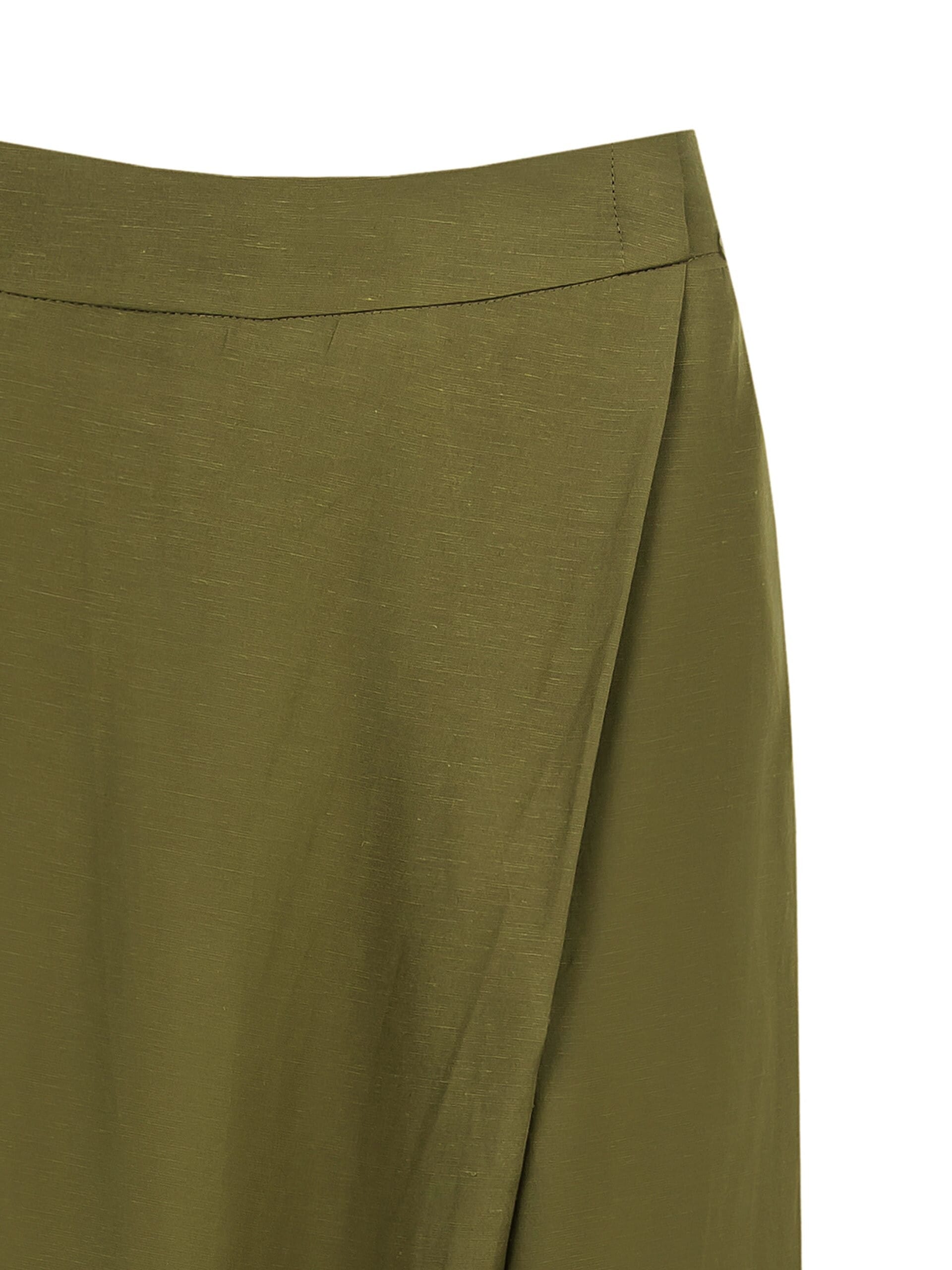Pantalon de palazzo extra large en viscose et lin mélangés avec poches et dos élastiqué