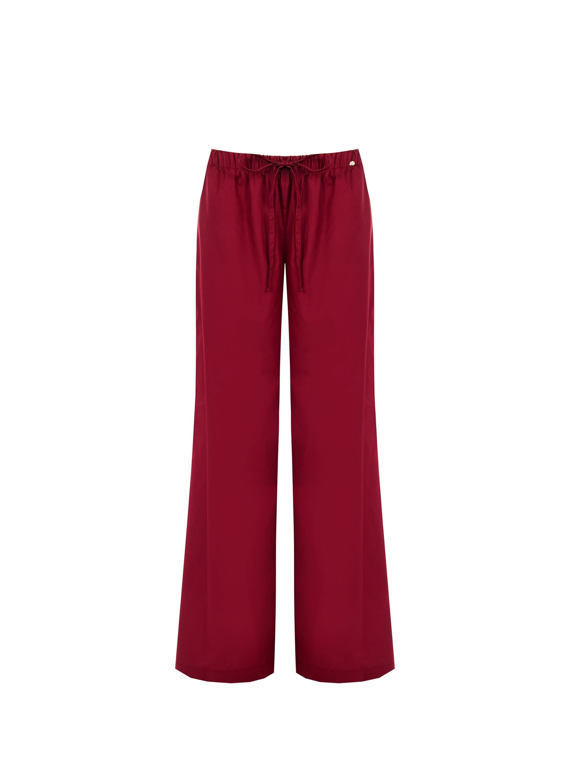 Baggy Cotton Trousers With Drawstring Waist Rinascimento