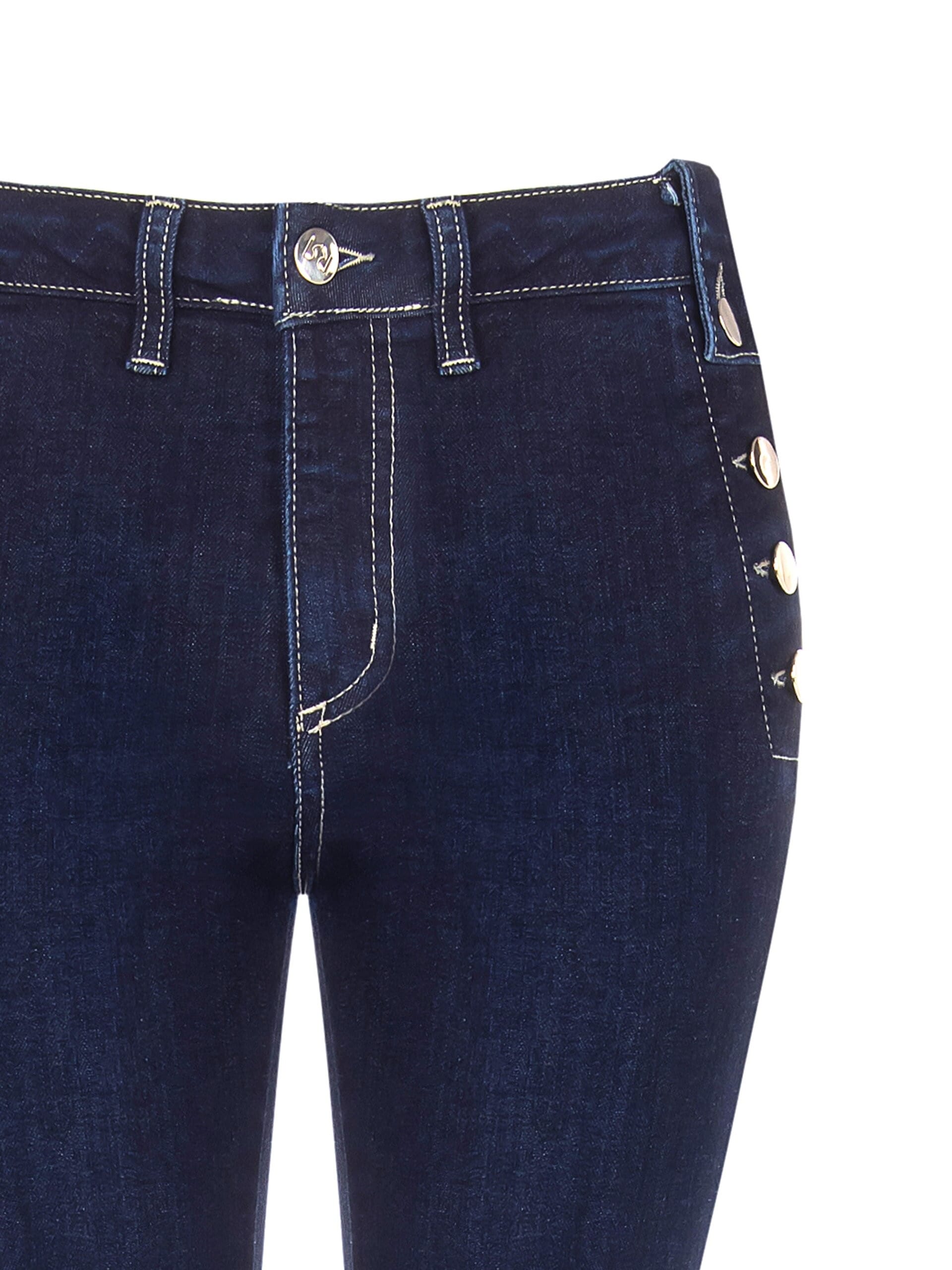 Skinny Jeans With Buttons On Hips Rinascimento