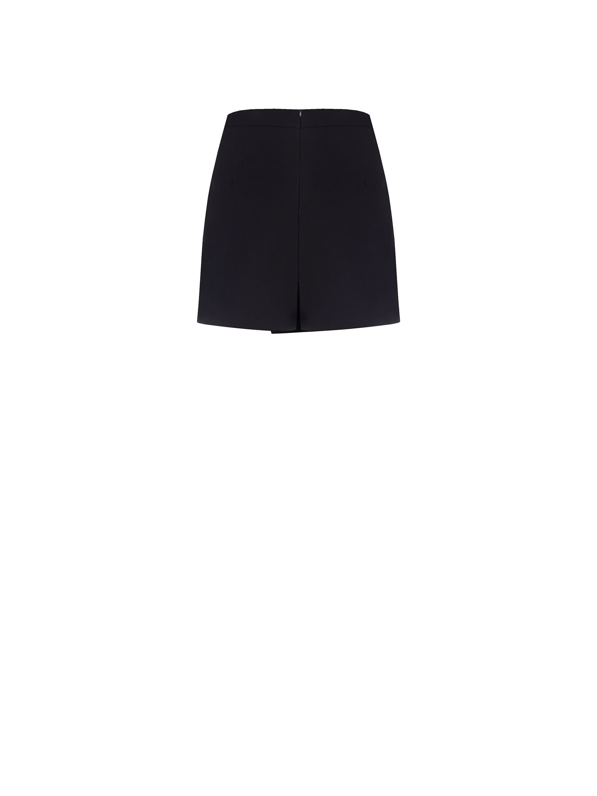 Bistretch Fabric Miniskirt With Rhinestone Bowknot Rinascimento