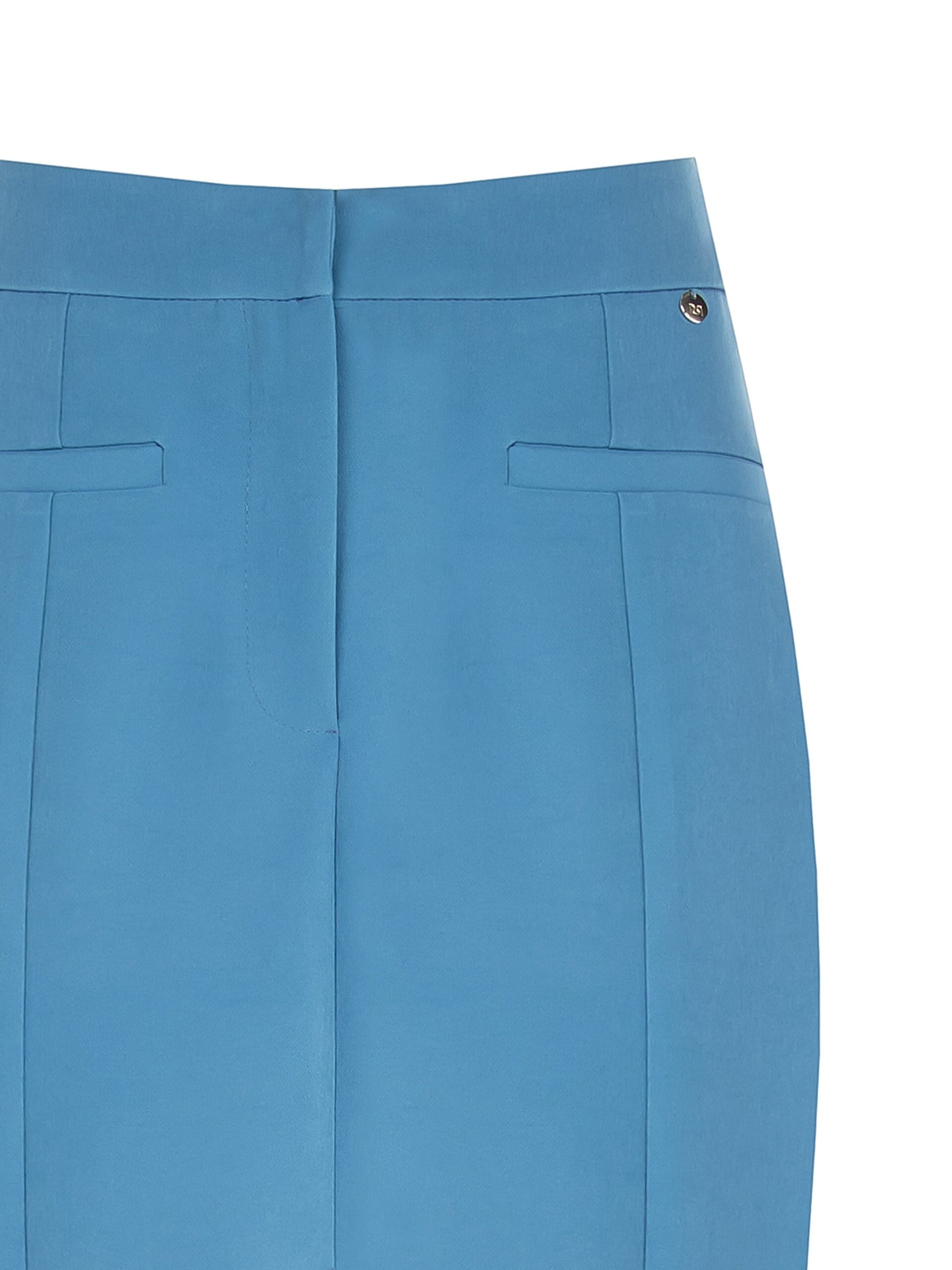 Technical Fabric Pencil Skirt With Front Slit Rinascimento