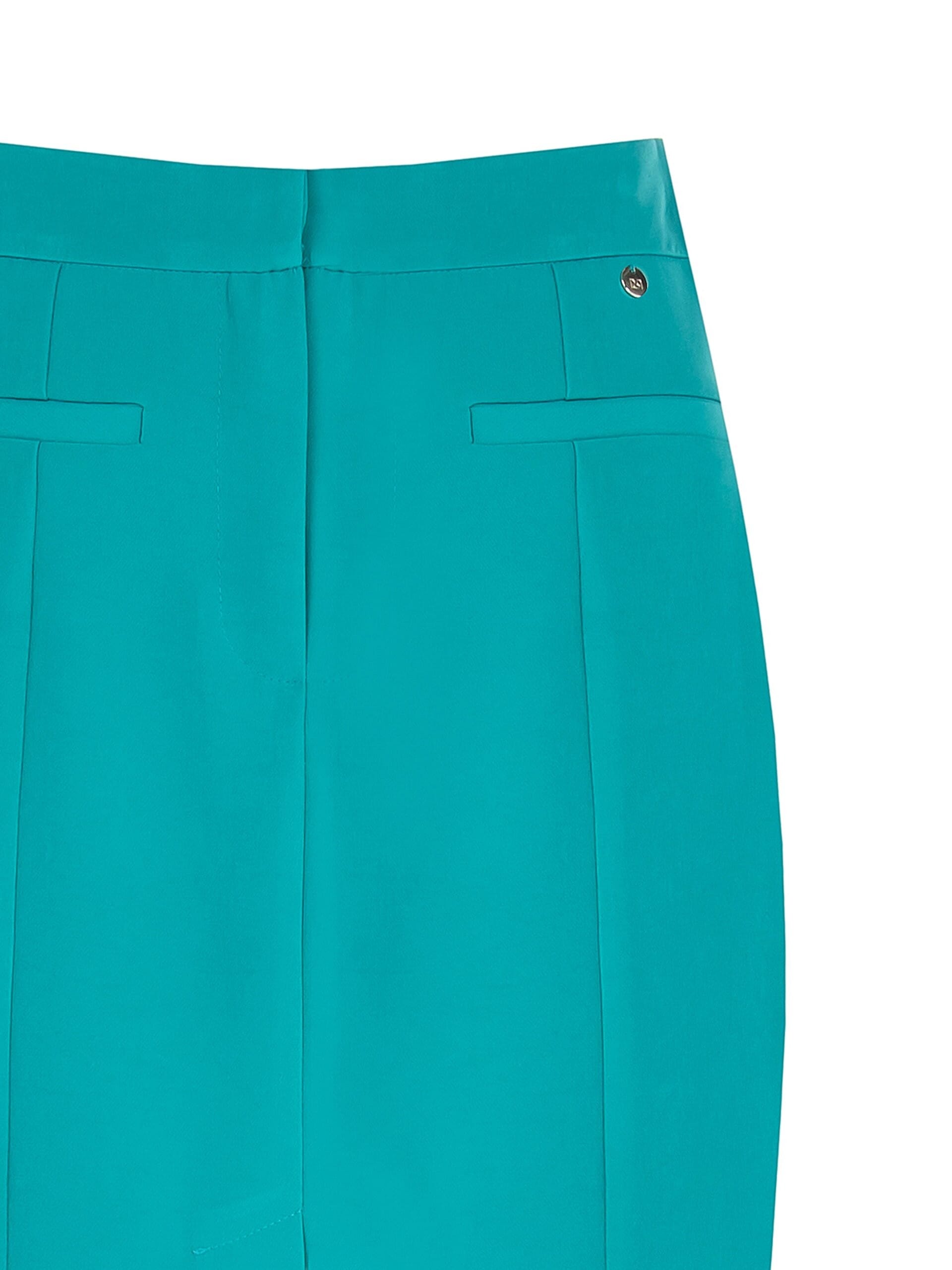 Technical Fabric Pencil Skirt With Front Slit Rinascimento