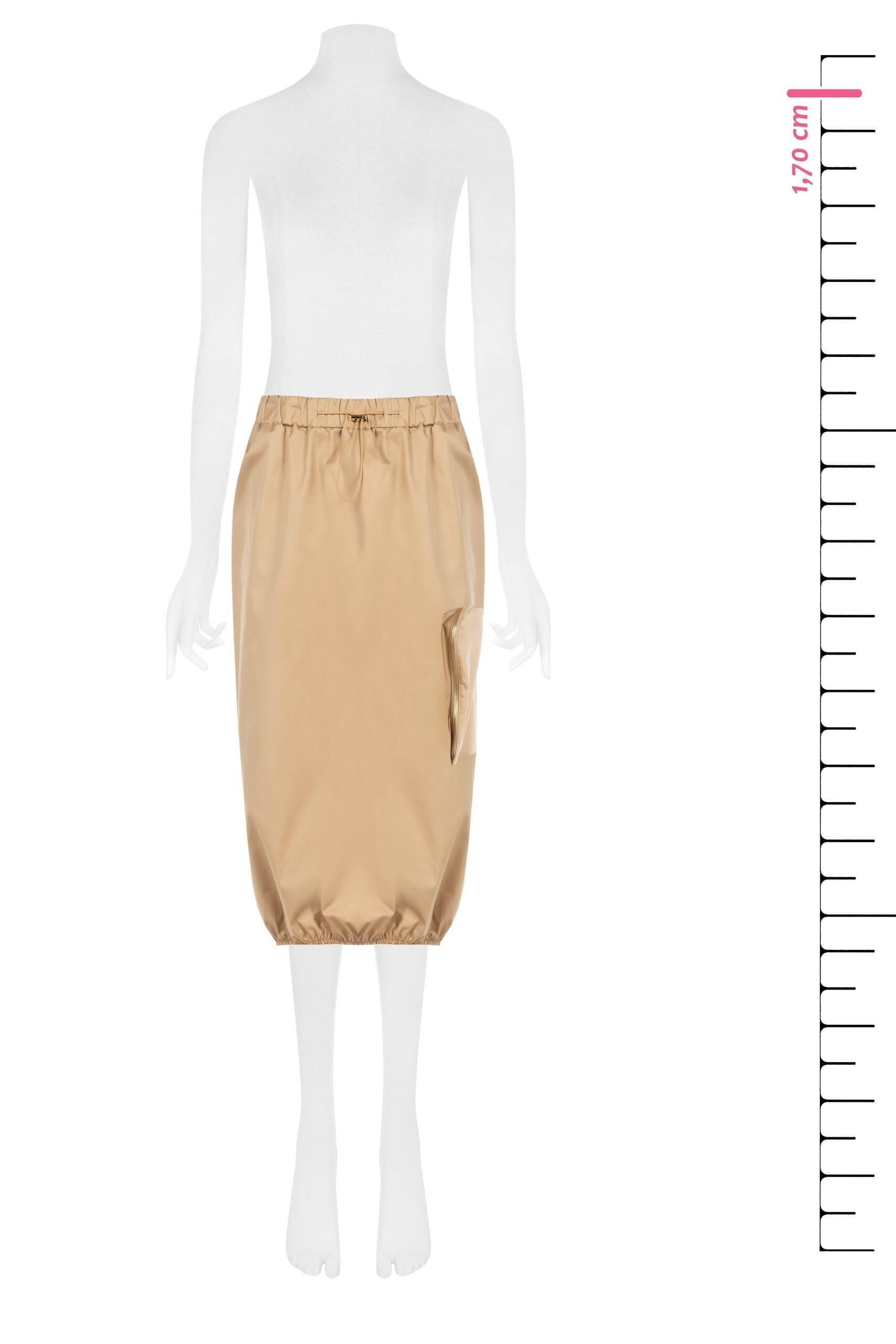 Longuette en coton mélangé avec pochette Maxi avec fermeture éclair Rinascimento